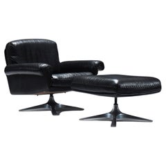 Stunning DS 31 lounge chair & ottoman by De Sede Team for De Sede EXCLUSIV Swiss