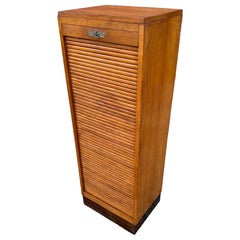 STUNNING Dutch Art Deco FILLING CABINET with ROLLER DOOR & 8 Perfect Shelfs