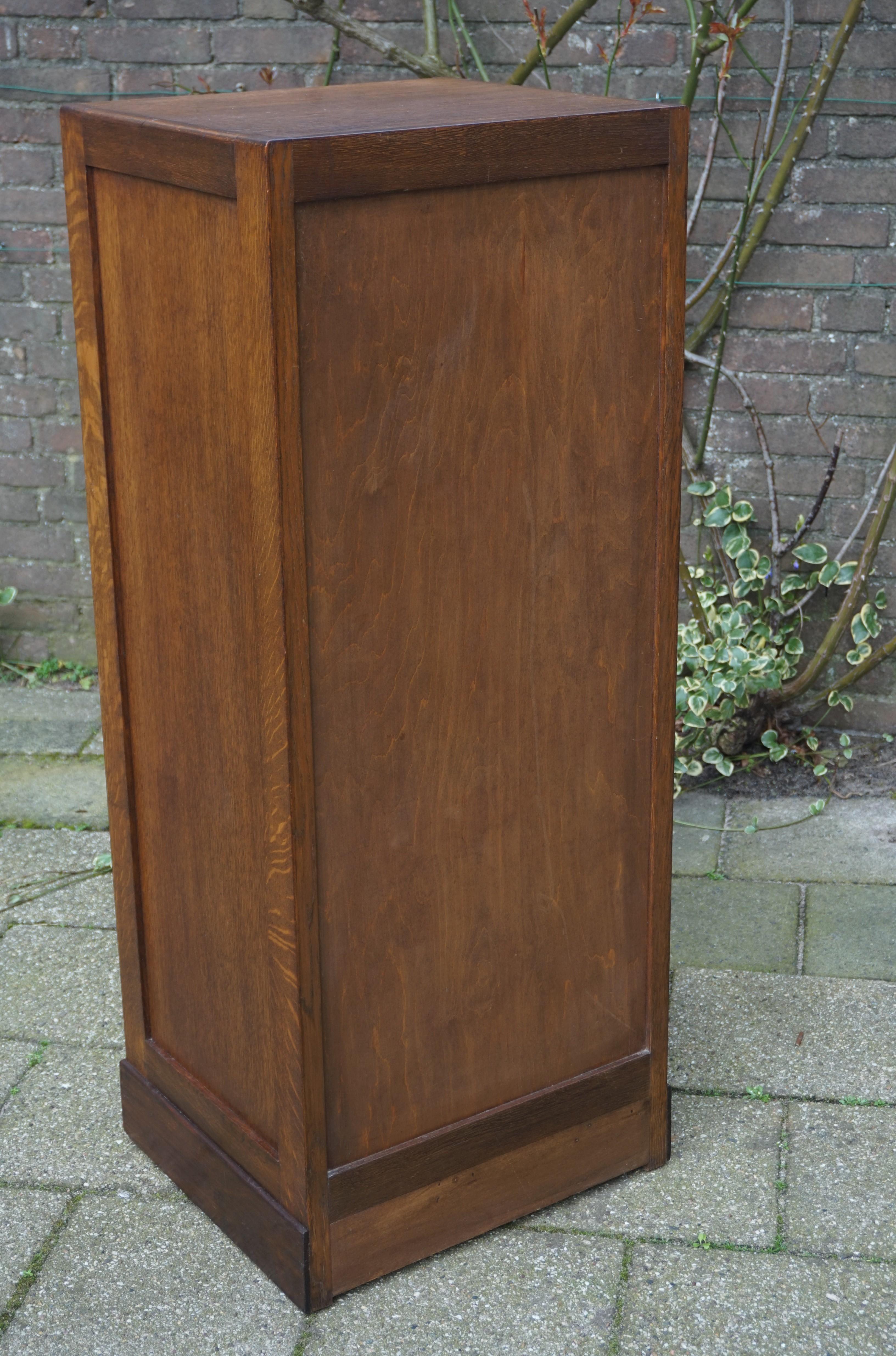 Stunning Dutch Arts & Crafts Filing Cabinet with Roller Door & 9 Perfect Drawers 6