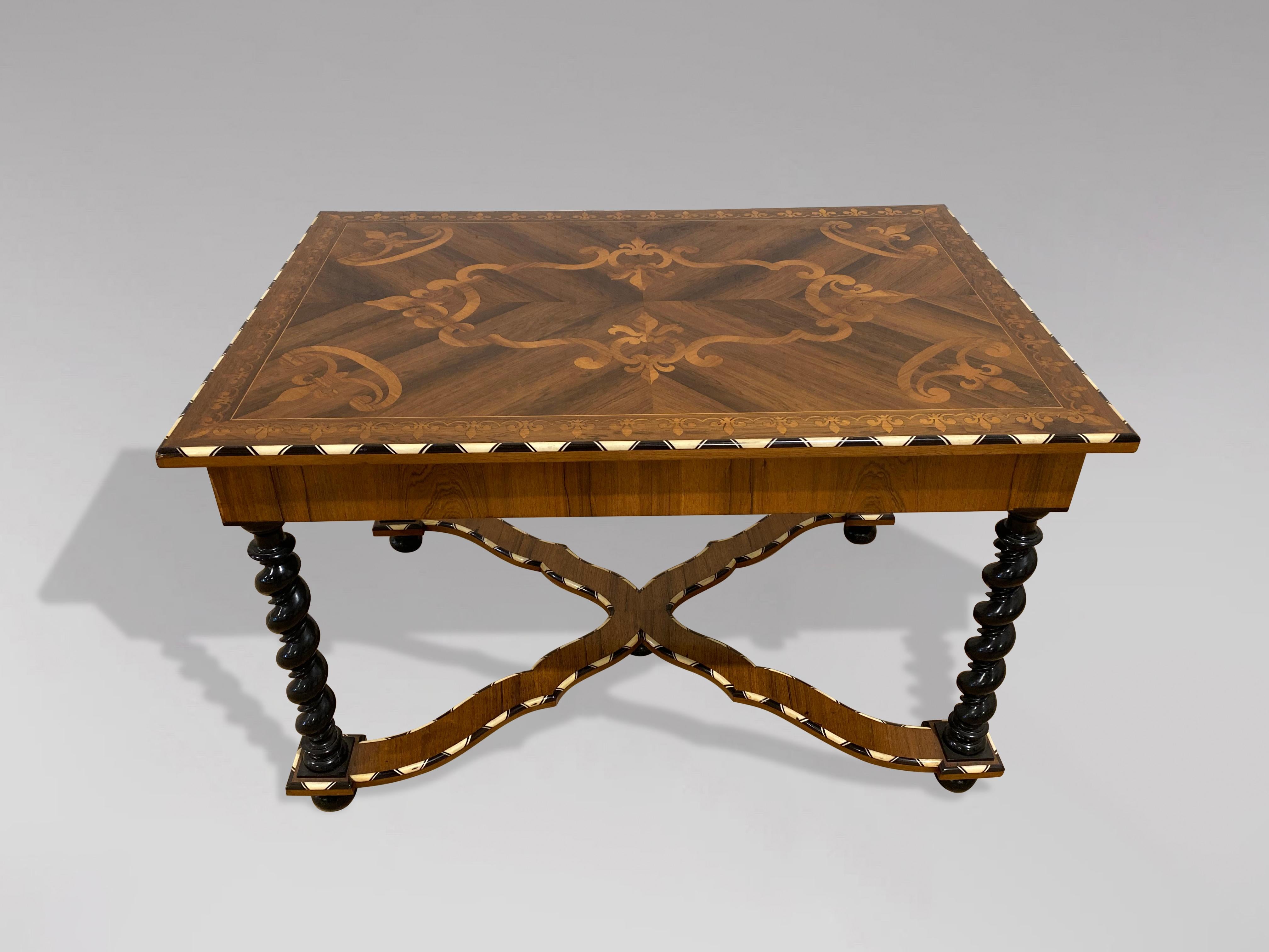 Stunning Dutch Rosewood Marquetry Centre Table For Sale 3