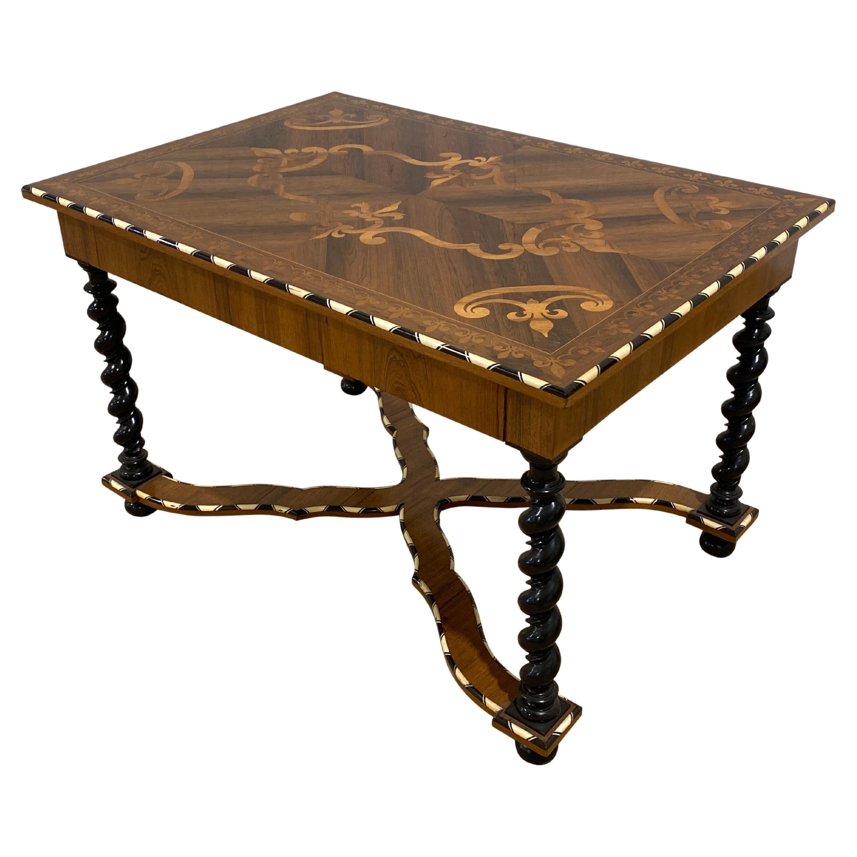 Stunning Dutch Rosewood Marquetry Centre Table For Sale