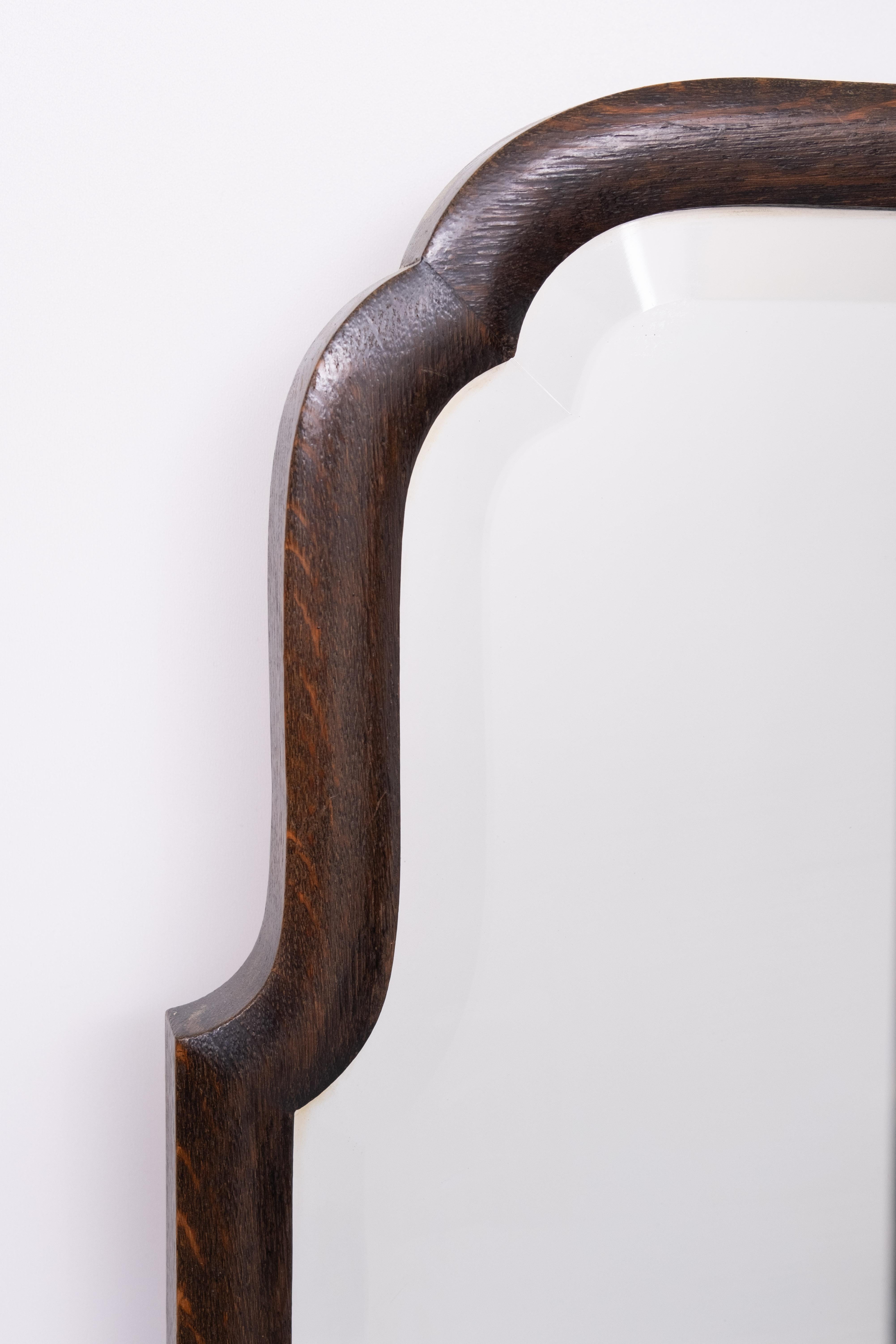 Olandese stupefacente Soester olandese  Specchio da camino con cornice in Oak del 1950 in vendita