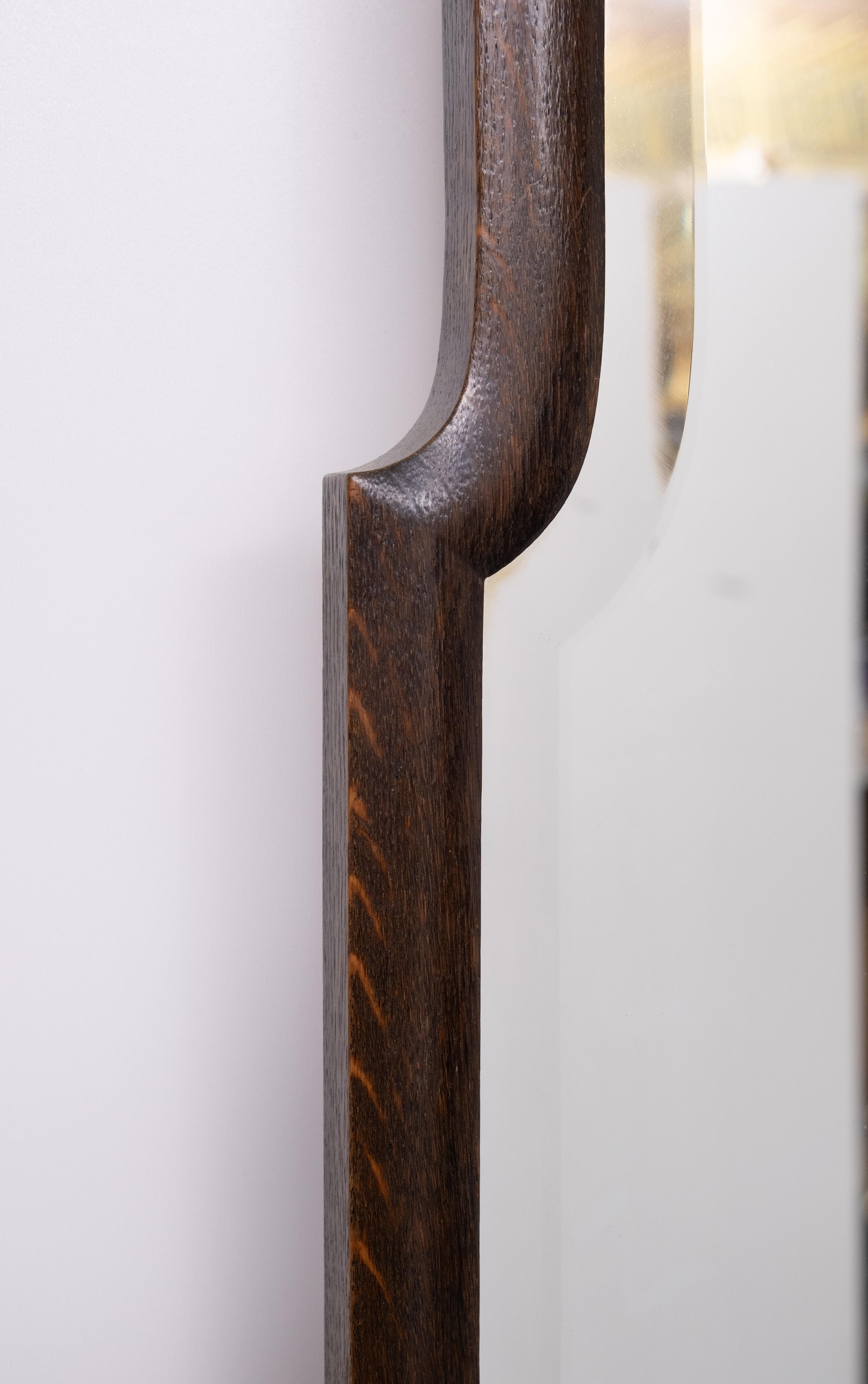 Quercia stupefacente Soester olandese  Specchio da camino con cornice in Oak del 1950 in vendita