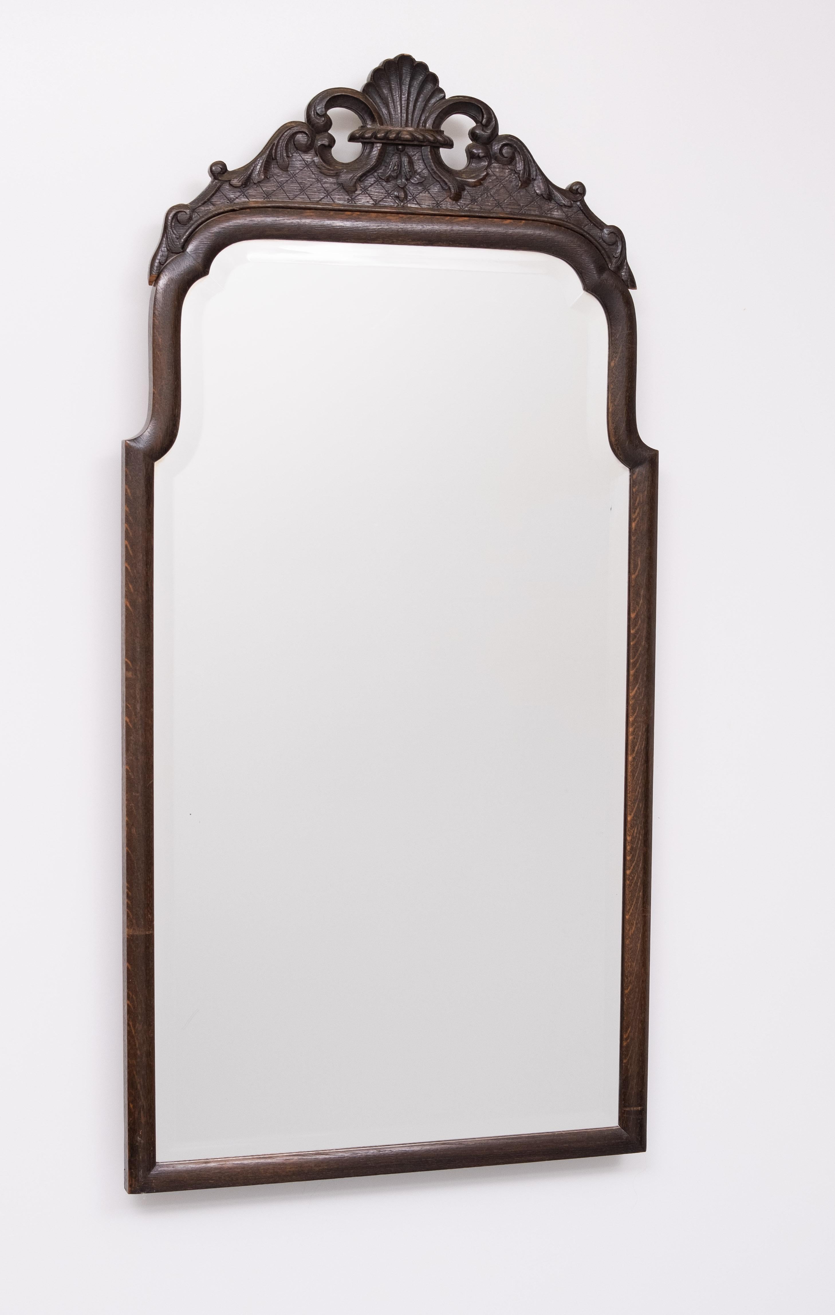 stupefacente Soester olandese  Specchio da camino con cornice in Oak del 1950 in vendita 2