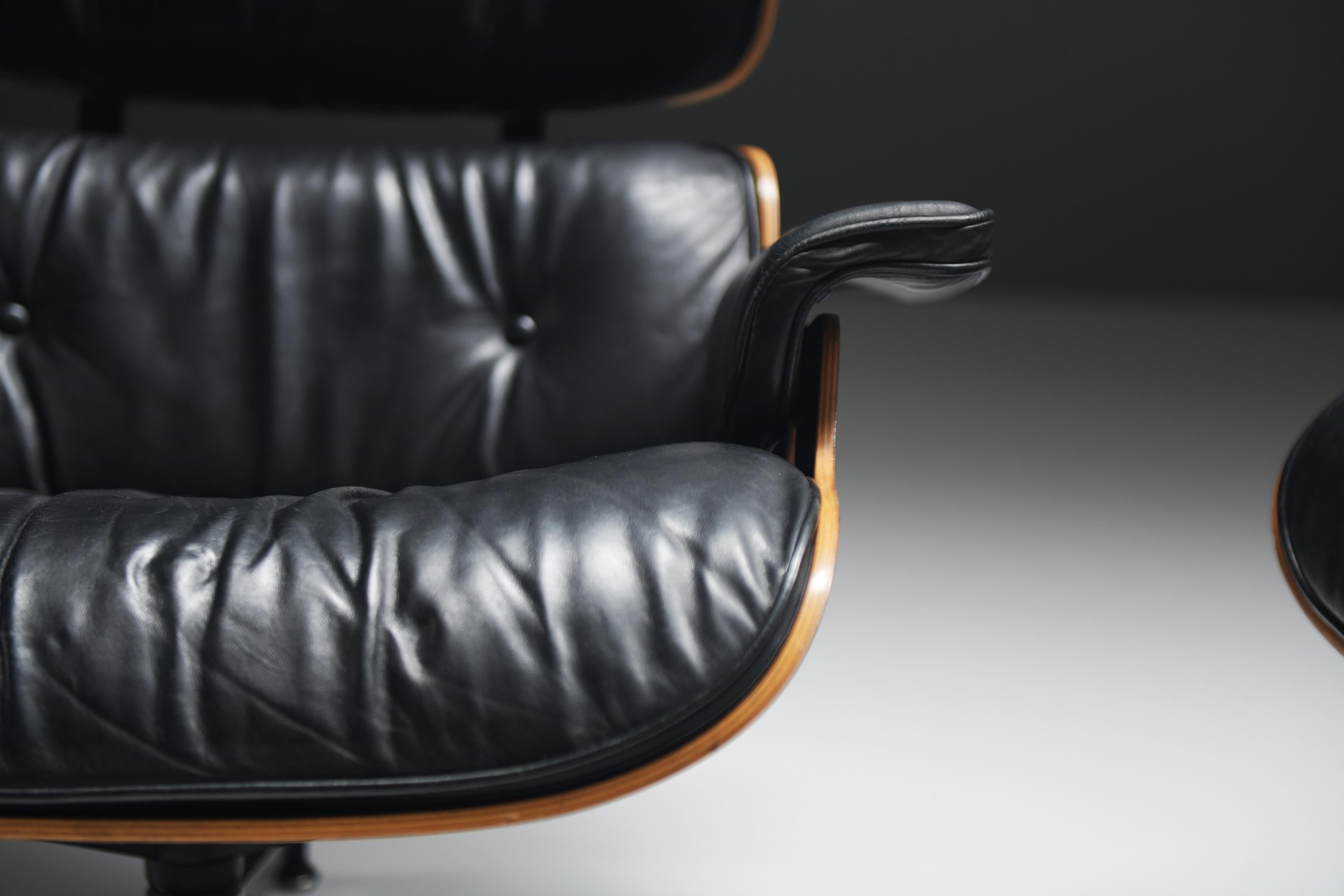 Stunning Eames lounge chair set & ottoman by Ray & Charles Eames - Herman Miller For Sale 3
