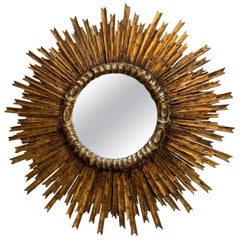 Antique Stunning Early 20th Century Sunburst Mirror