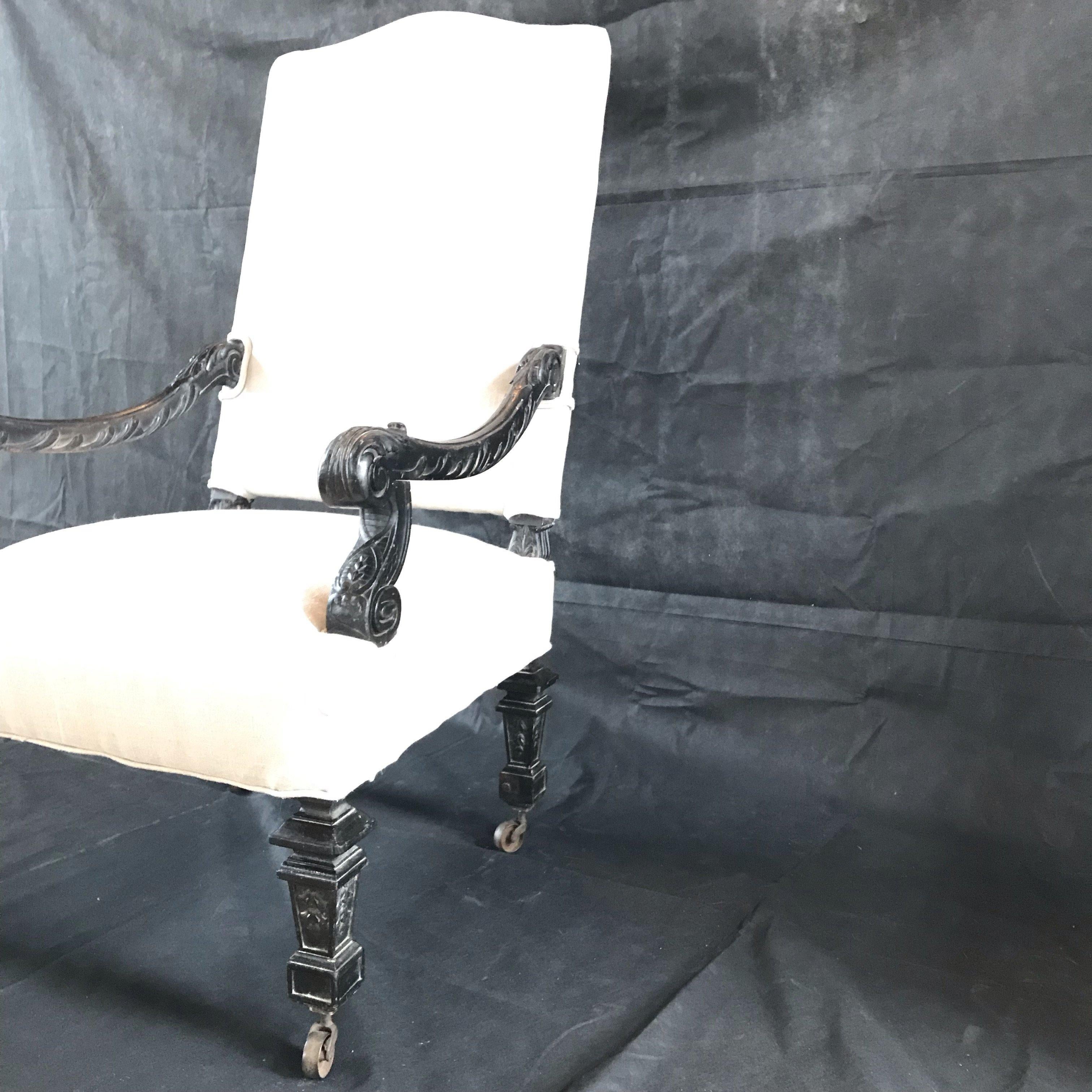 Atemberaubender früher französischer Louis XIV.-Sessel, wunderschön geschnitzt (19. Jahrhundert) im Angebot