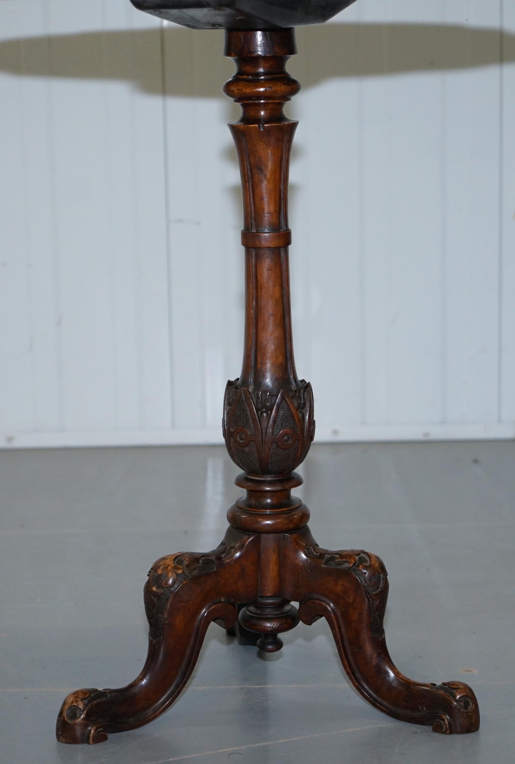 Stunning Early Victorian 19th Century circa 1840 Burr Walnut Chess Games Table 3