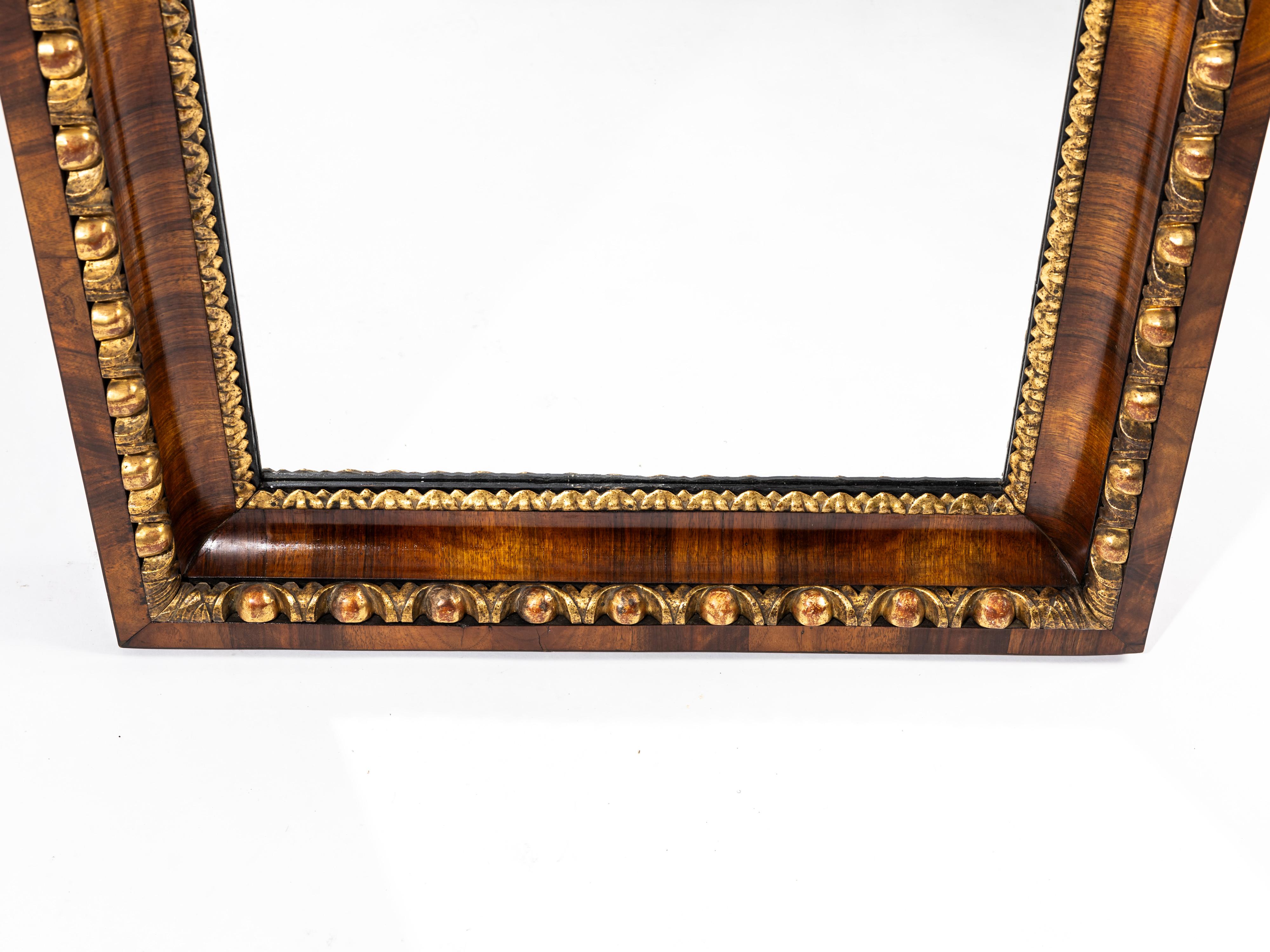 Impresionante espejo de pared antiguo, Biedermeier original, 1820, Austria Pulido en venta