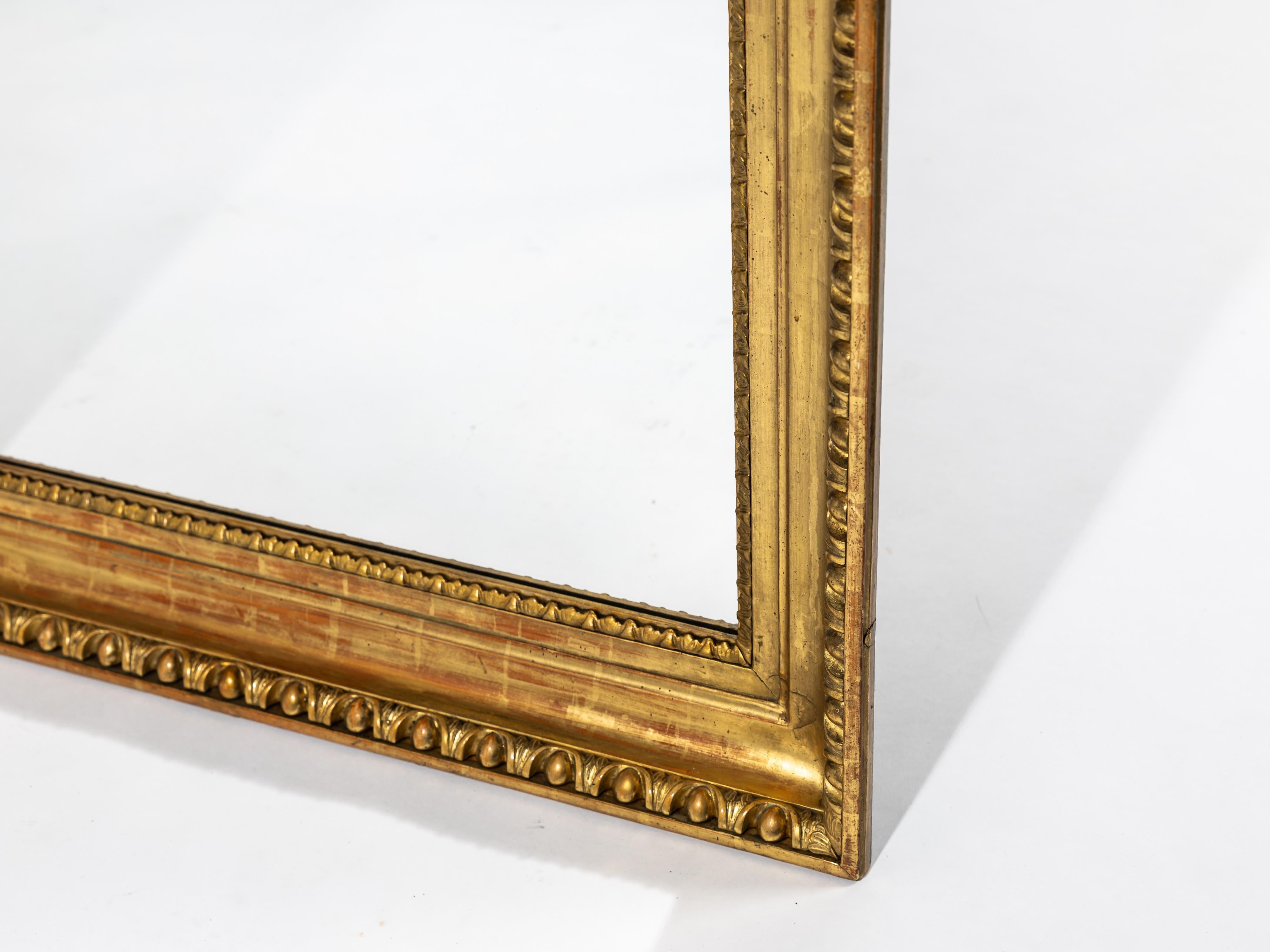 Impresionante espejo de pared antiguo, dorado original, Biedermeier, 1820, Austria en Bueno estado para la venta en Wien, AT