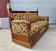 Impresionante Sofá/Sette del Renacimiento Egipcio, monturas de bronce