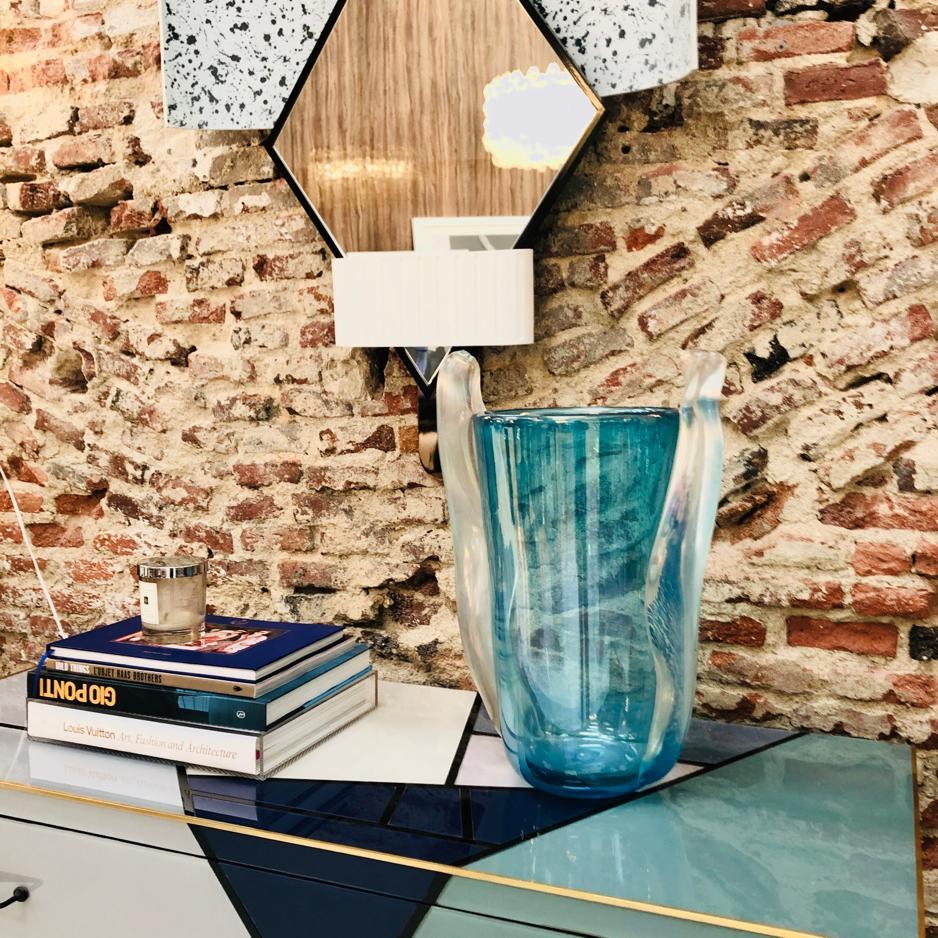 Elena Salmistraro Contemporary Italian Mirror Light Blue 