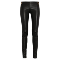 UNWORN Emilio Pucci Lila Stretchy Leder Leggings Hose 38