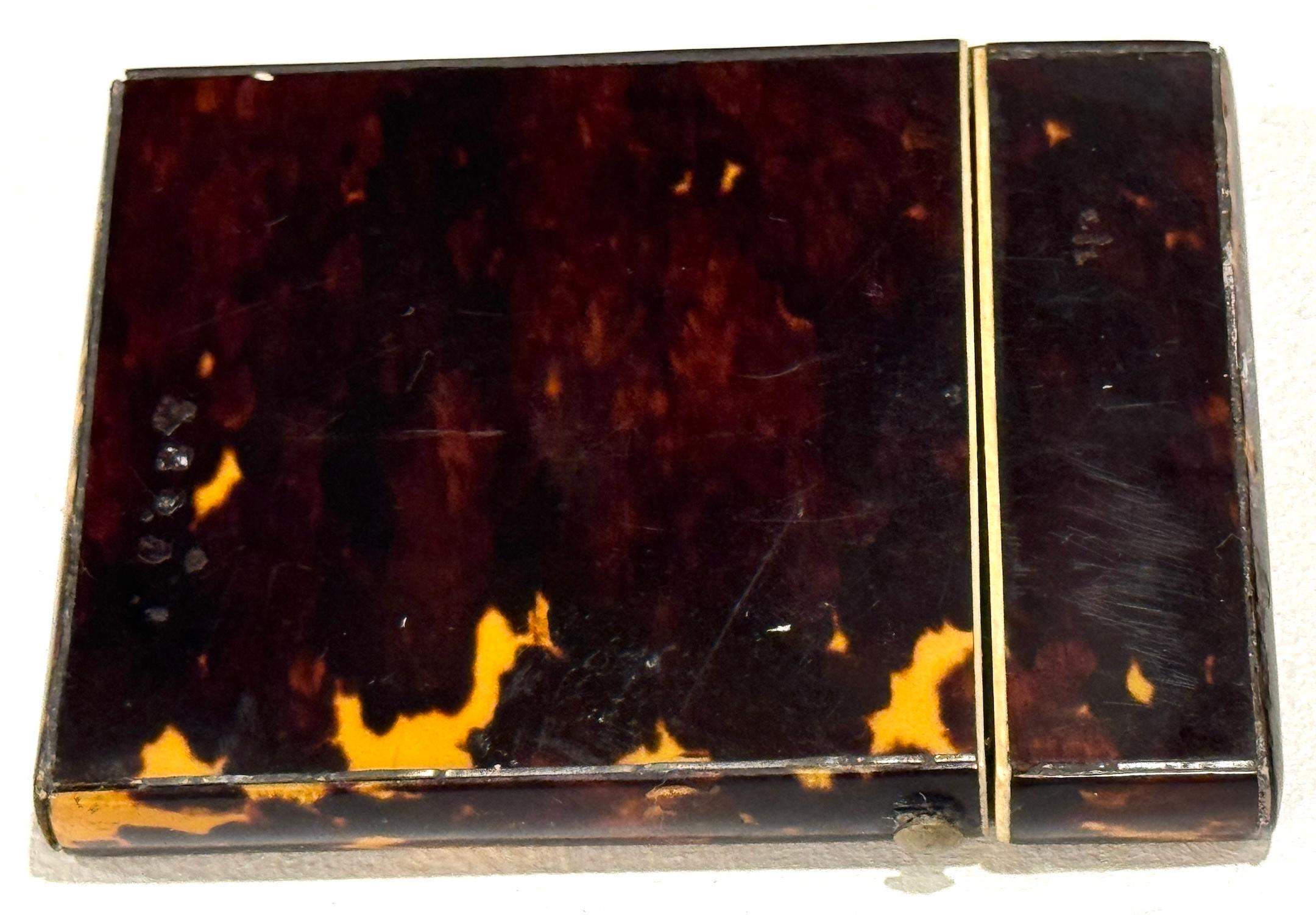 Stunning English Regency Sterling Silver & Tortoiseshell Card Case, Circa 1815 For Sale 8