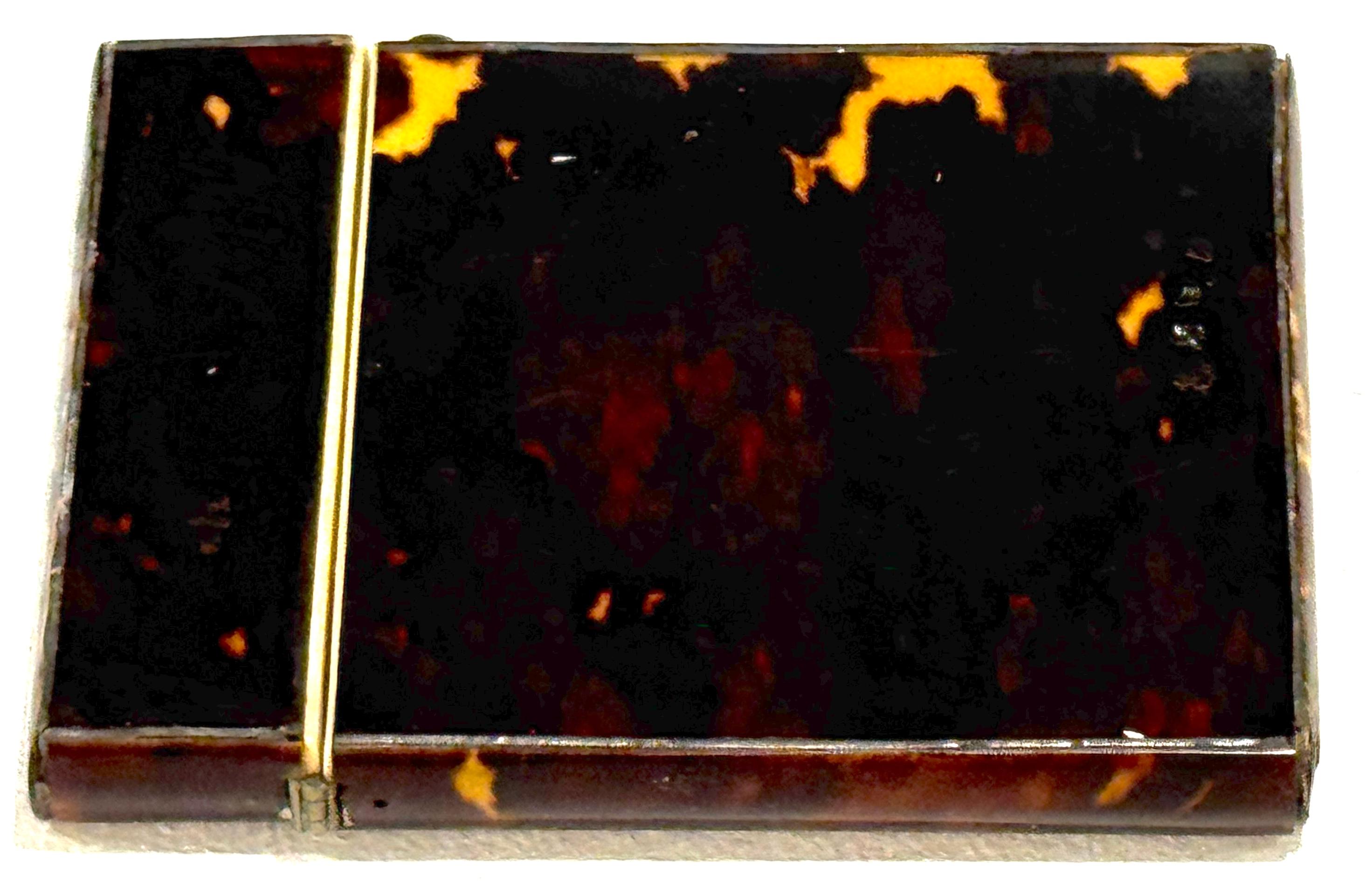 Stunning English Regency Sterling Silver & Tortoiseshell Card Case, Circa 1815 For Sale 10