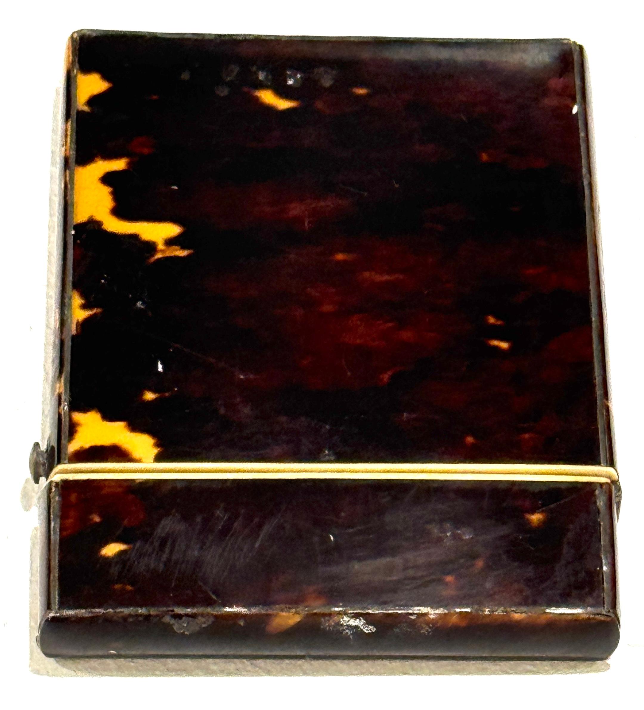 Stunning English Regency Sterling Silver & Tortoiseshell Card Case, Circa 1815 For Sale 11