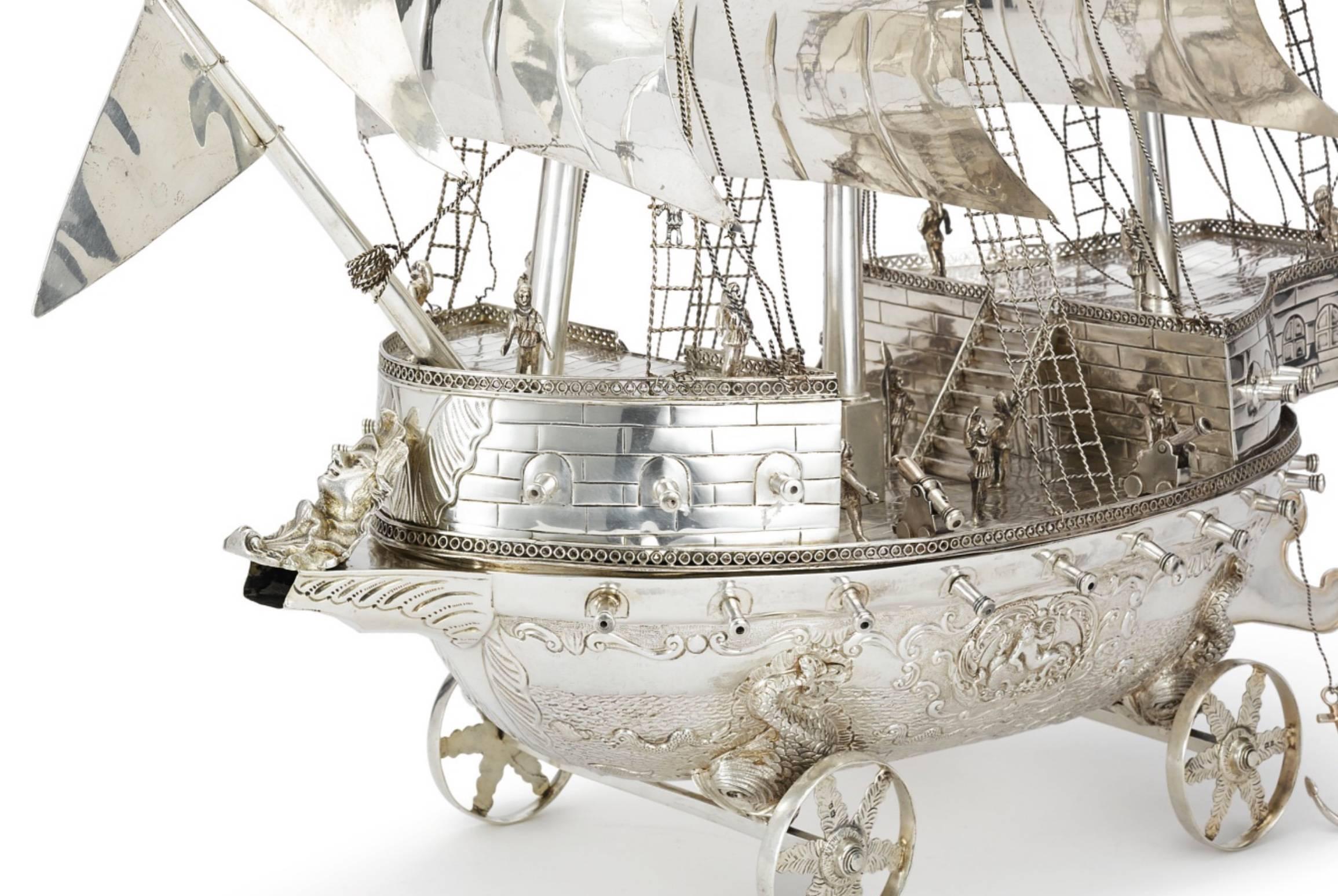 Stunning, English Sterling Silver Neff, ‘Sailing Ship’, Fine Detail. 26