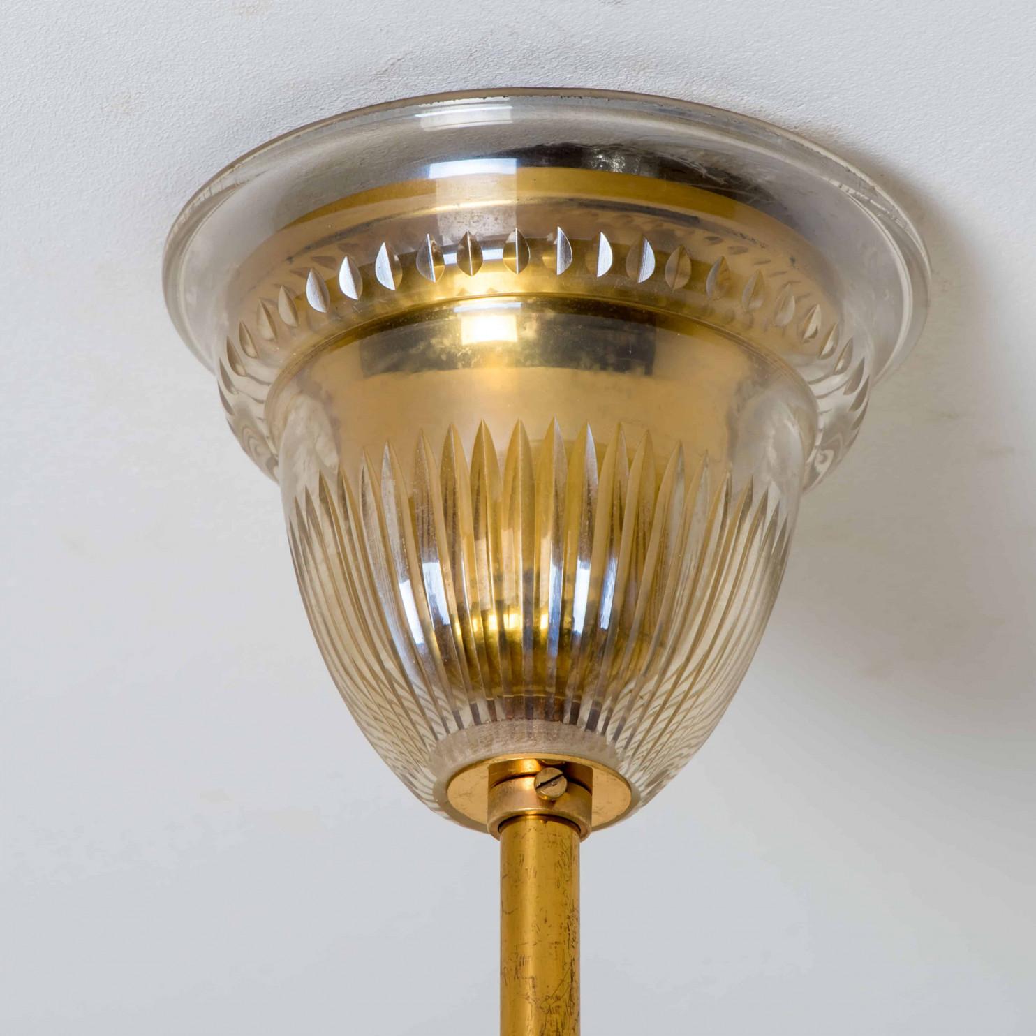 Italiano Stupendo lampadario in vetro di Murano inciso a 12 bracci, Italia 1960 in vendita