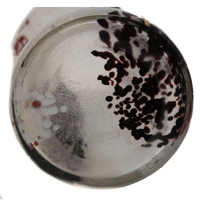 19th Century Stunning Ernest Baptiste Leveille Art Glass Vase Acid Etched & Gilt, C1900 For Sale