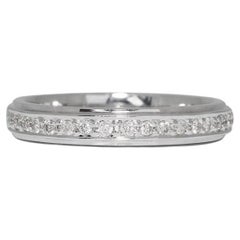 Superbe bague d'éternité avec diamant naturel de 0,19 carat