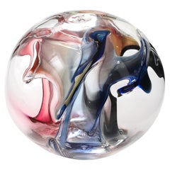 Stunning Extra Large PETER BRAMHALL Glass Orb Sculpture 1996