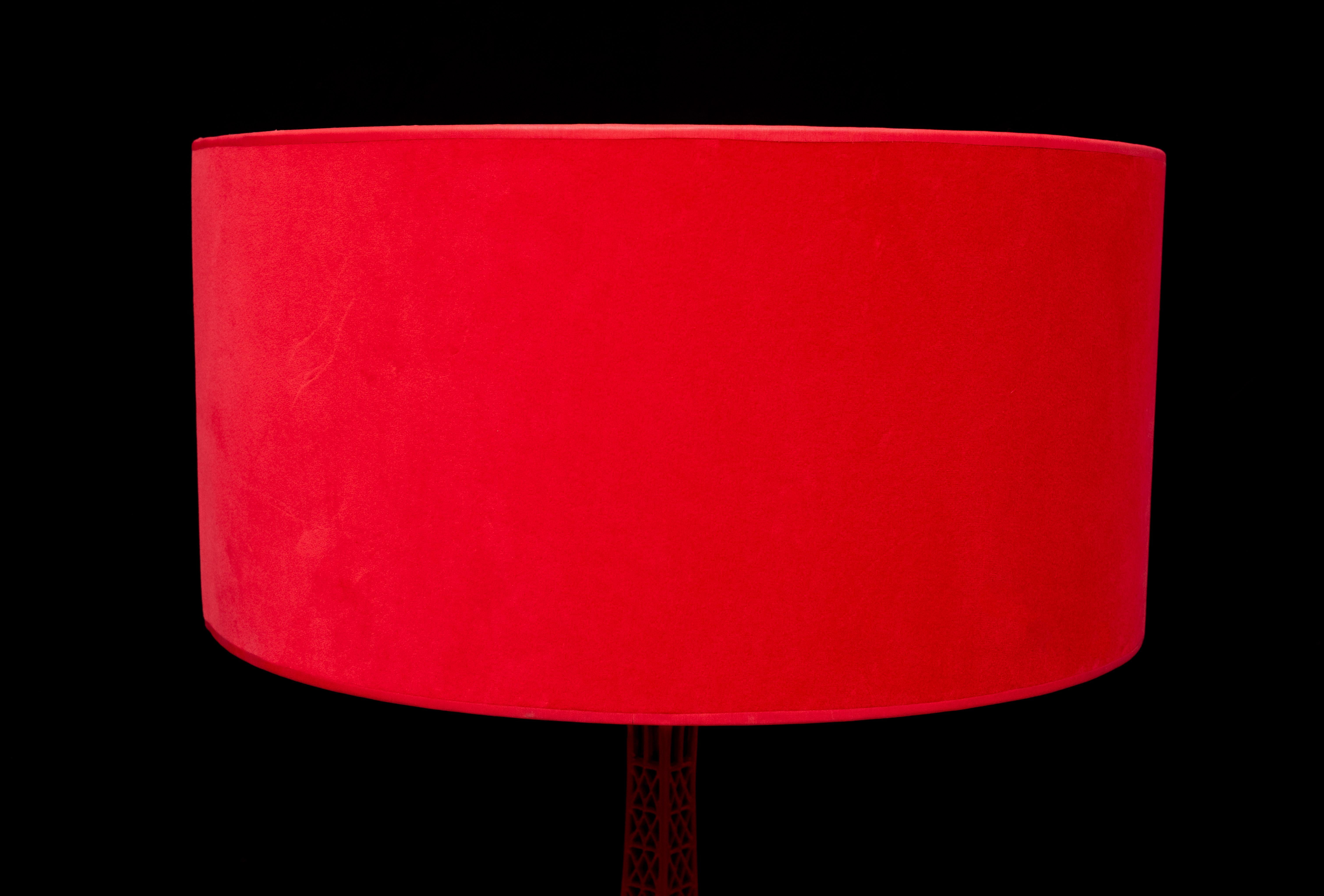 Stunning Extra Large Red Eiffel tower lamp  by EICHHOLTZ For Sale 4
