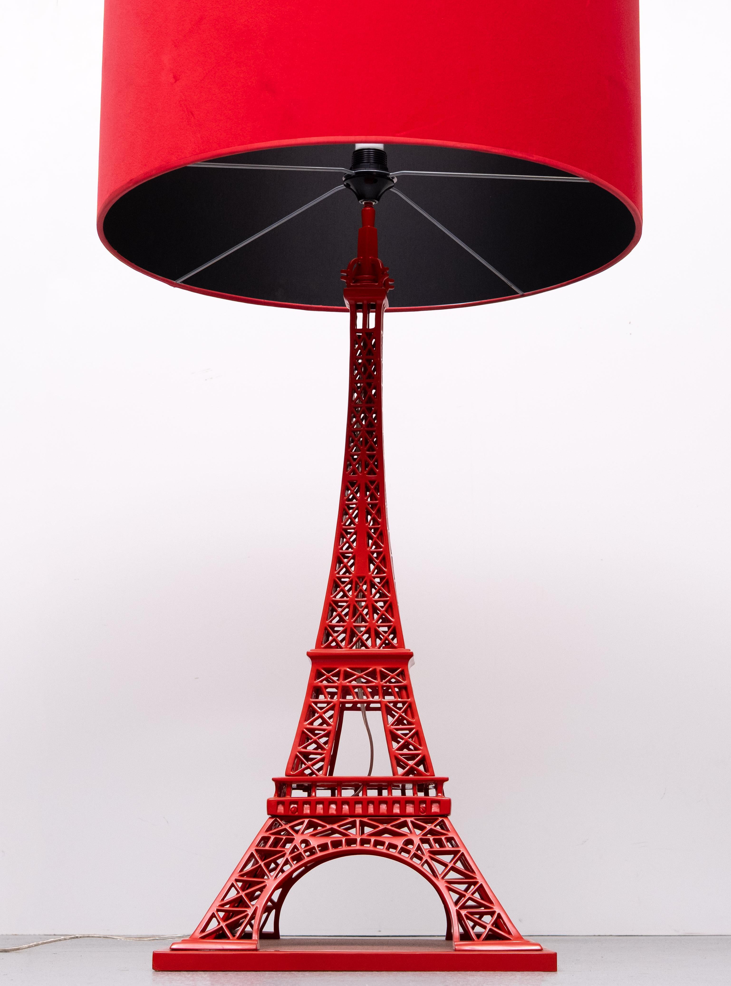 Modern Stunning Extra Large Red Eiffel tower lamp  by EICHHOLTZ For Sale