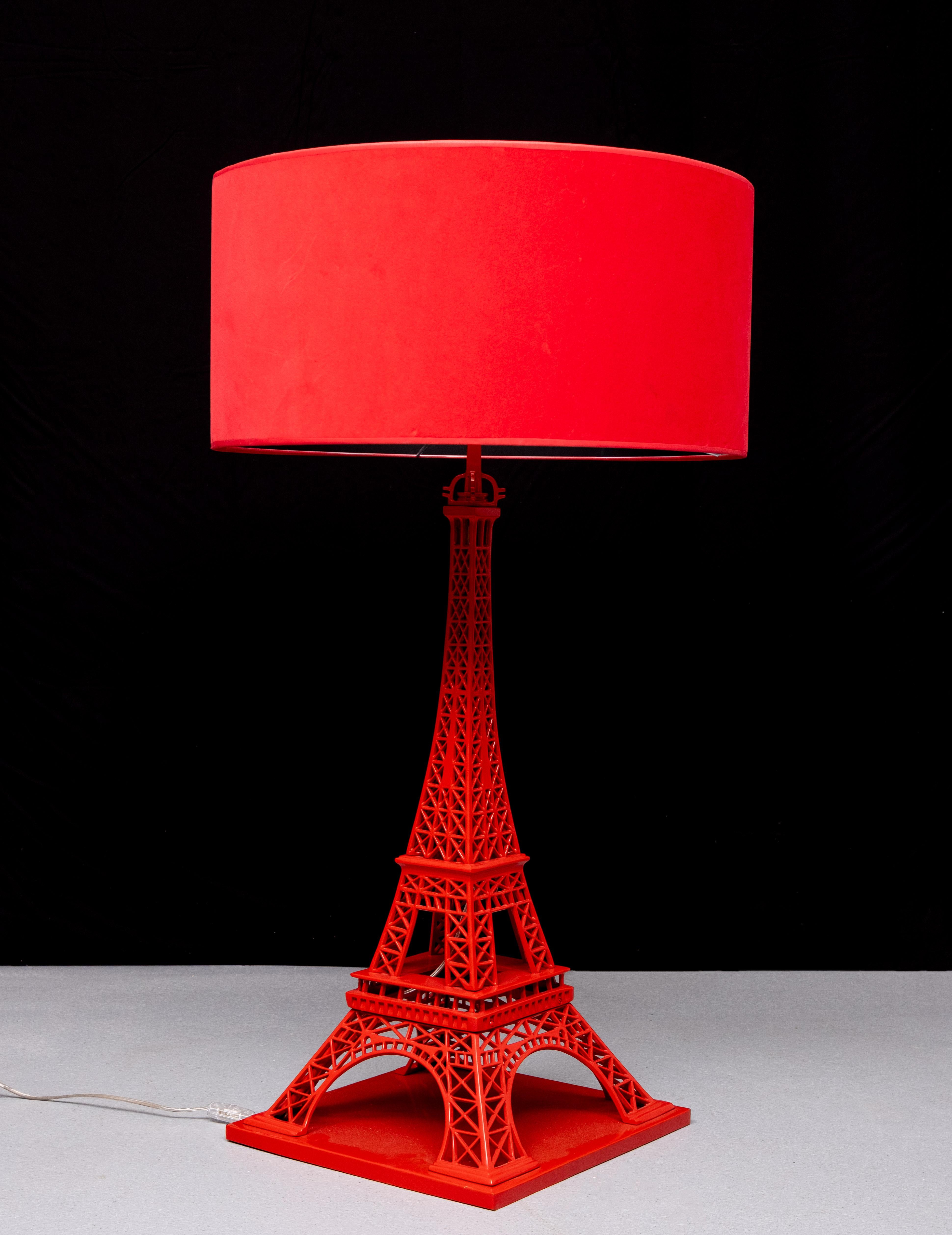 Stunning Extra Large Red Eiffel tower lamp  by EICHHOLTZ For Sale 1