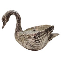 Stunning eye-catching ice bucket barware, Swan, Mauro Manetti, 1960s/70s Italy