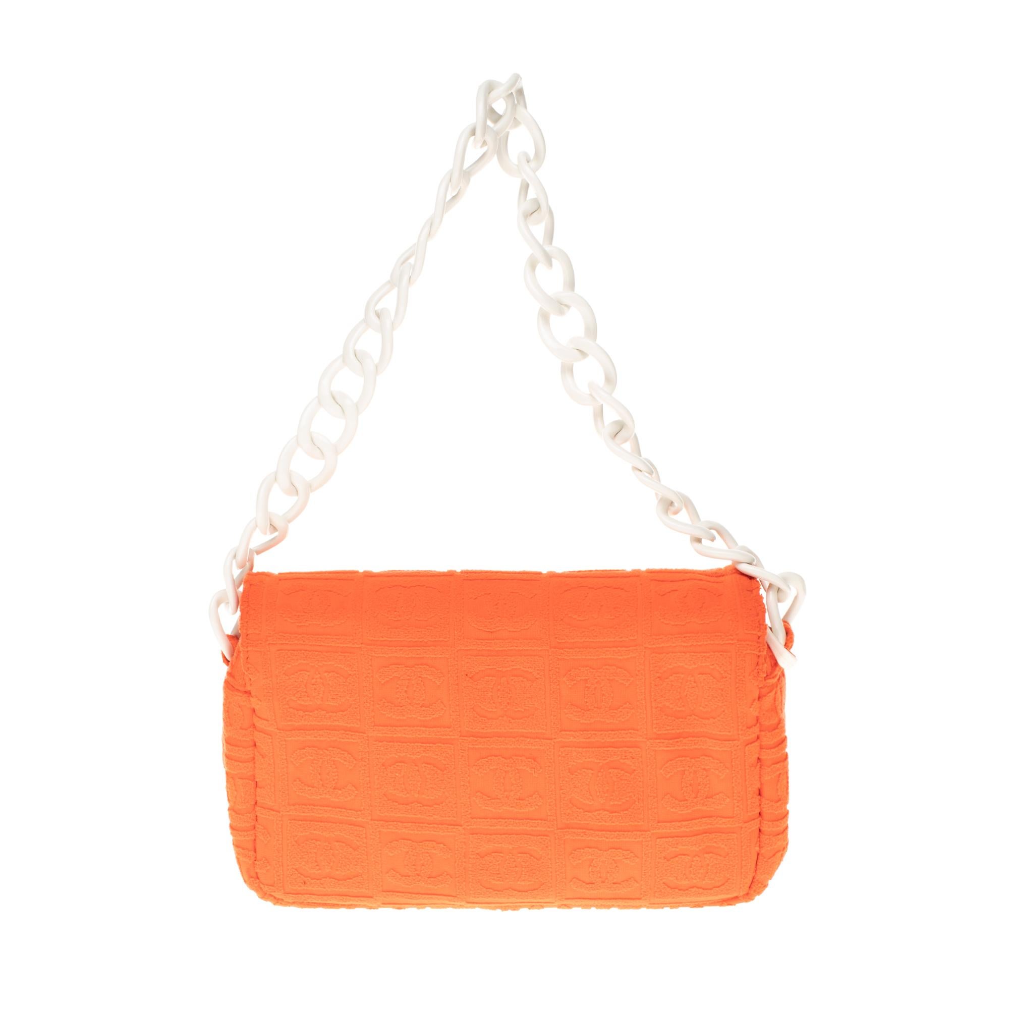 orange chain bag