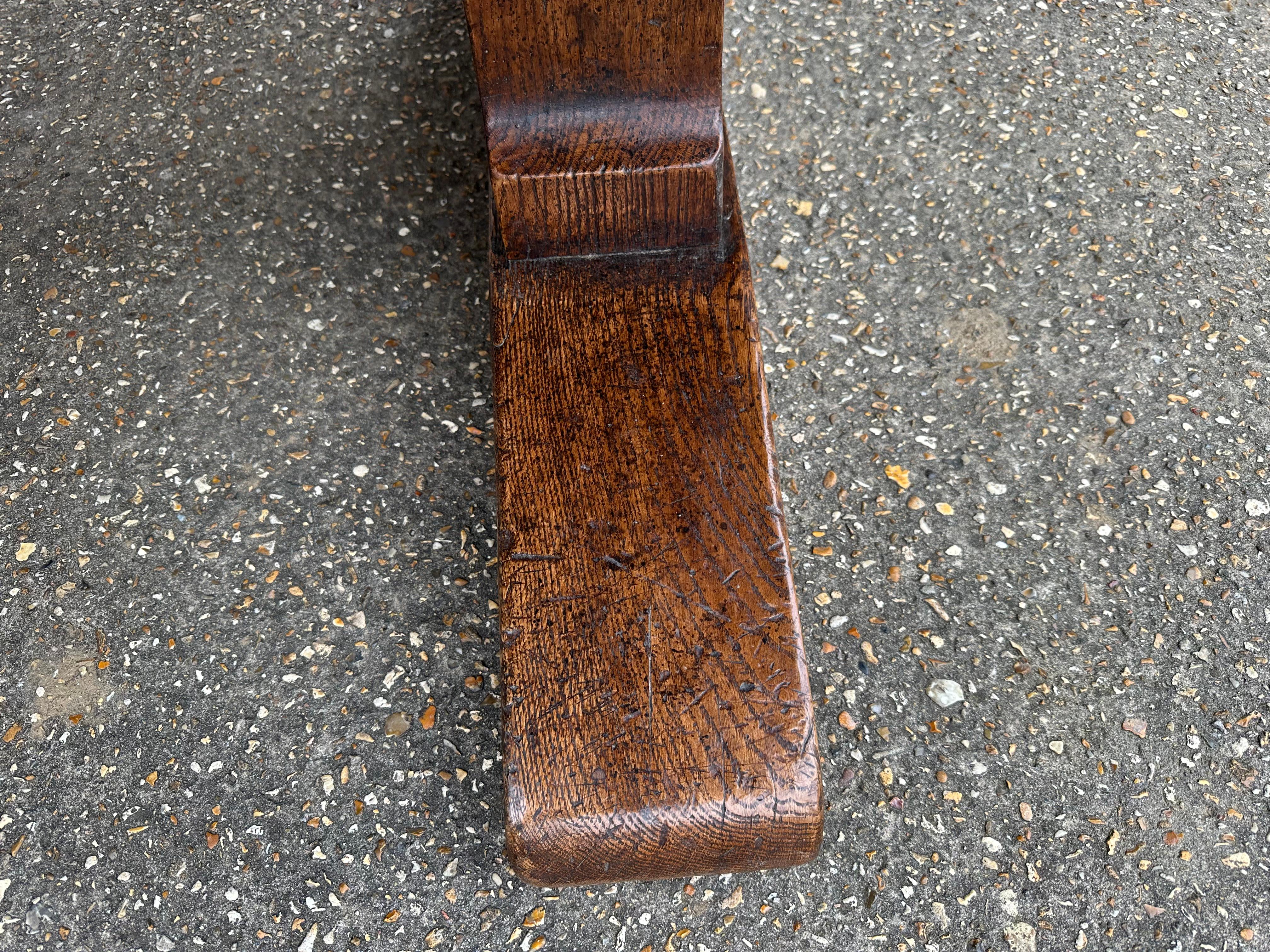 Frêne Table de ferme à tréteaux en Oak Oak, style 17ème siècle en vente