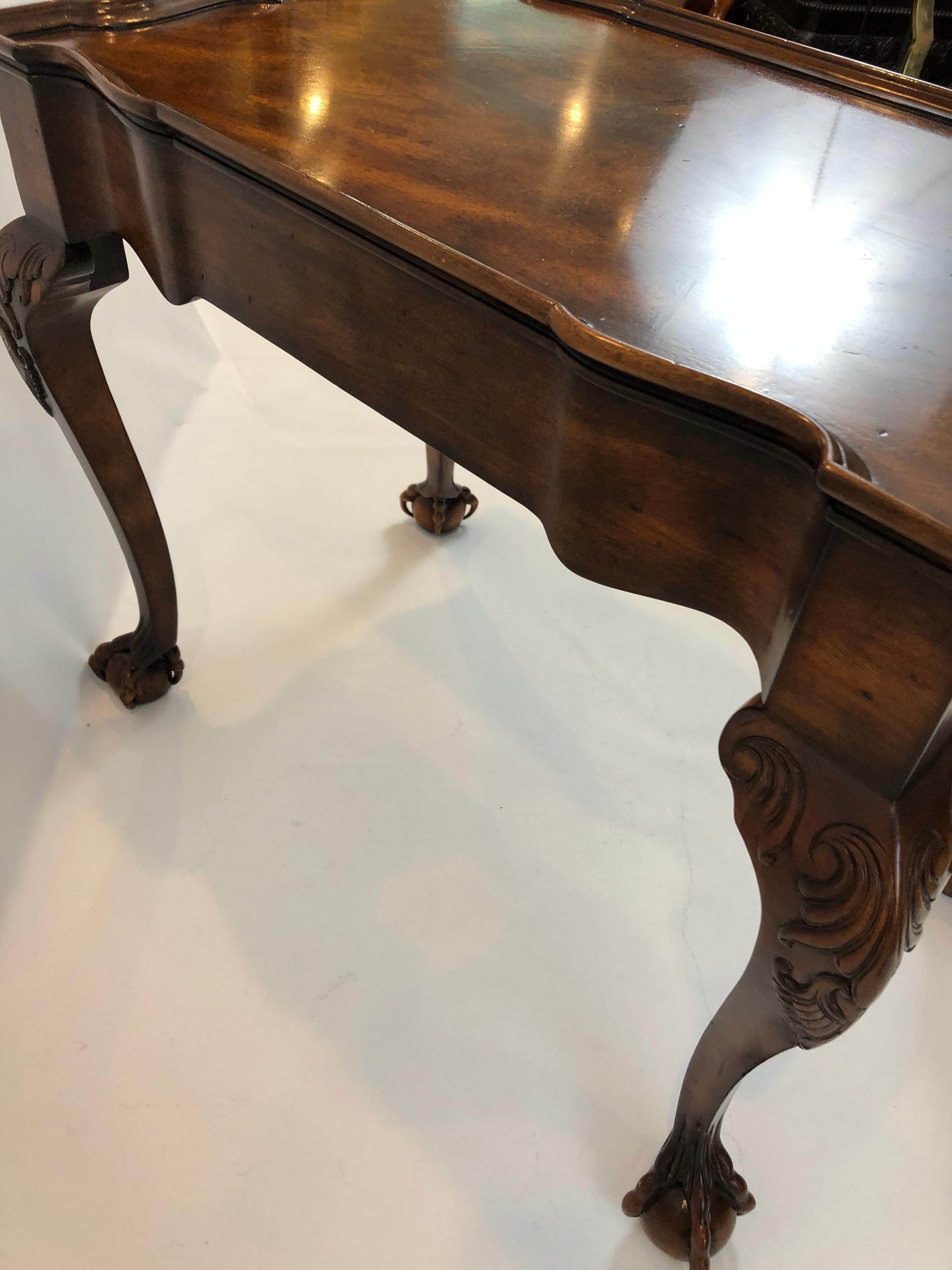 scalloped end table