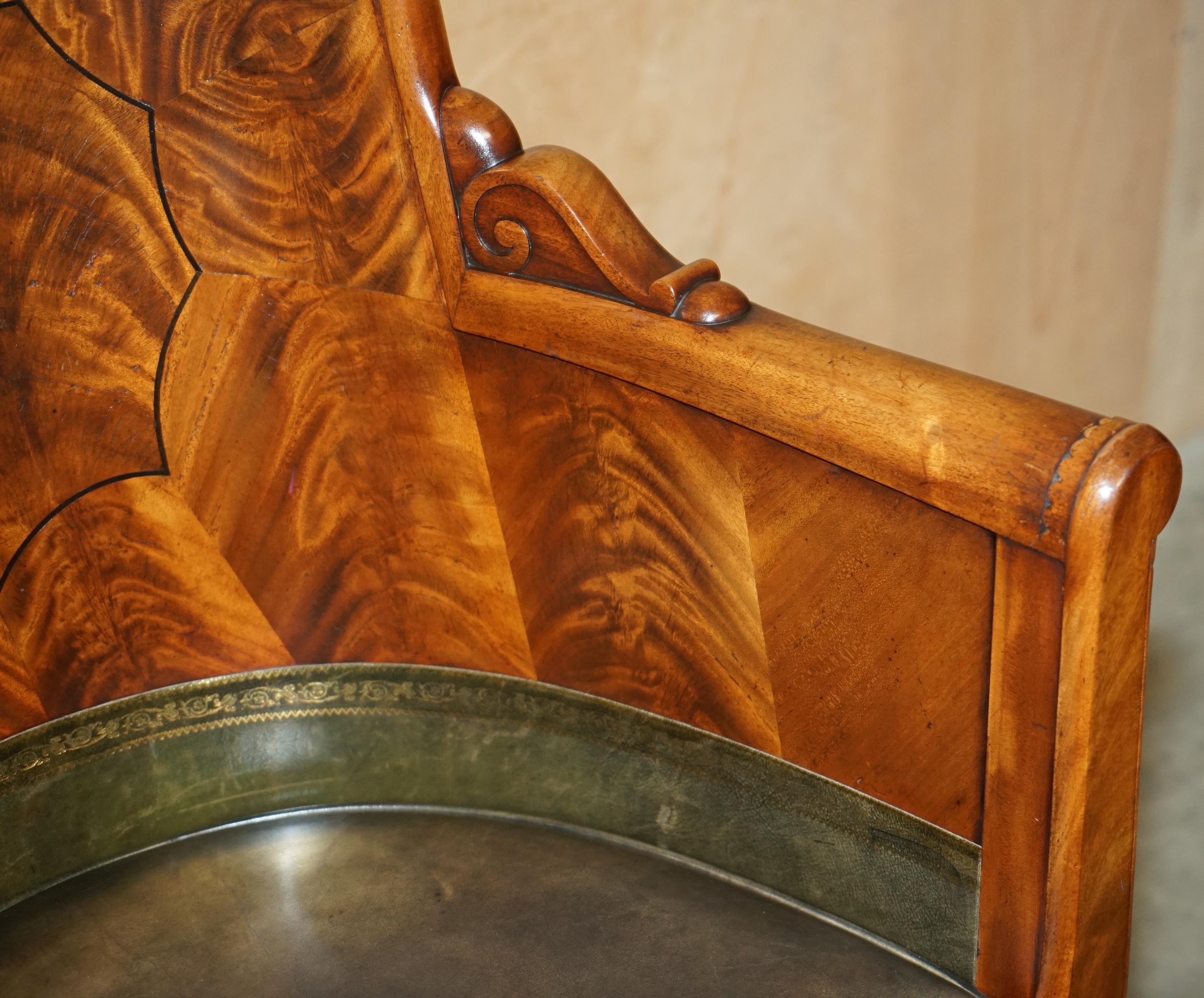 STUNNiNG FLAMED HARDWOOD GRÜNE LEDER LORD MARCH GOODWOOD HOUSE ARMCHAIR im Angebot 3