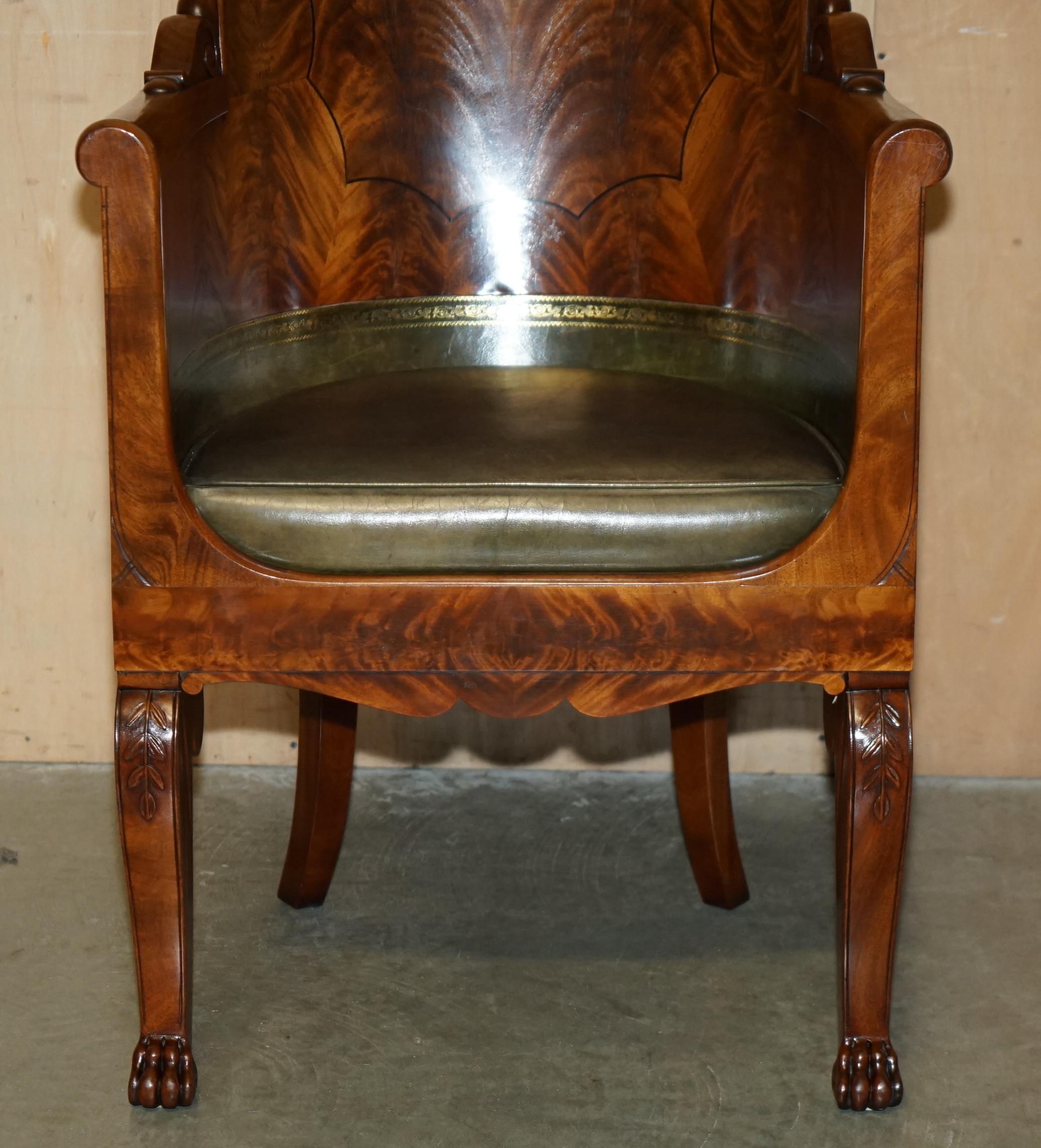 STUNNiNG FLAMED HARDWOOD GRÜNE LEDER LORD MARCH GOODWOOD HOUSE ARMCHAIR im Angebot 6