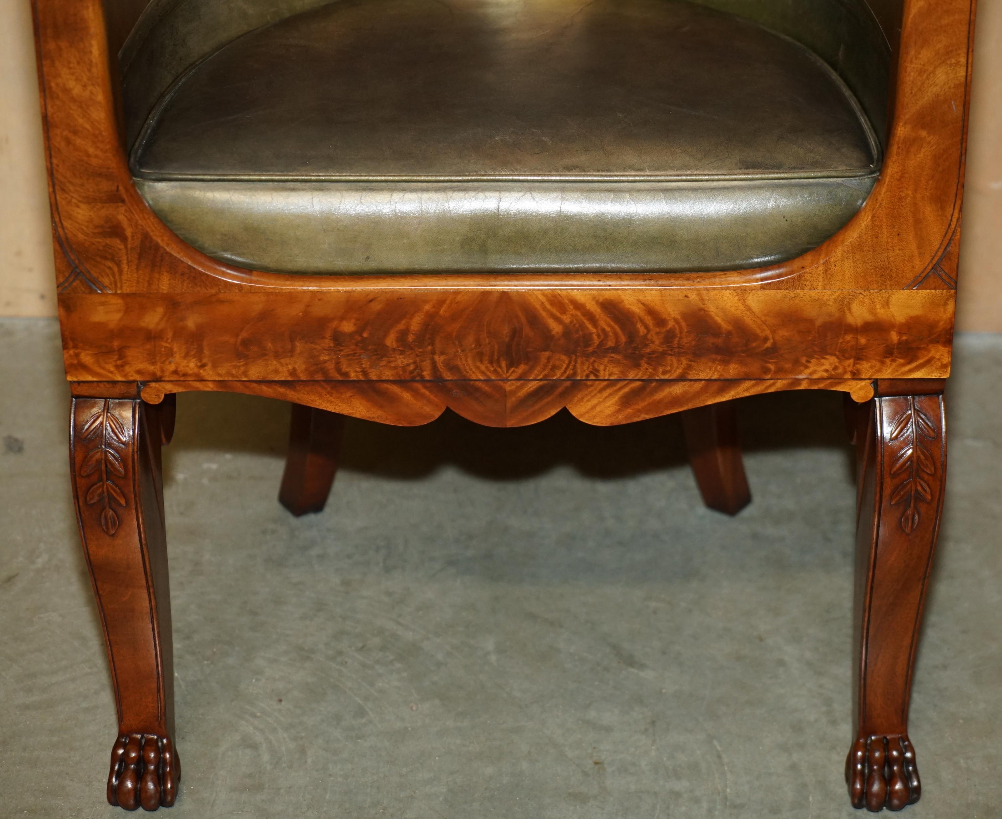 STUNNiNG FLAMED HARDWOOD GRÜNE LEDER LORD MARCH GOODWOOD HOUSE ARMCHAIR im Angebot 8