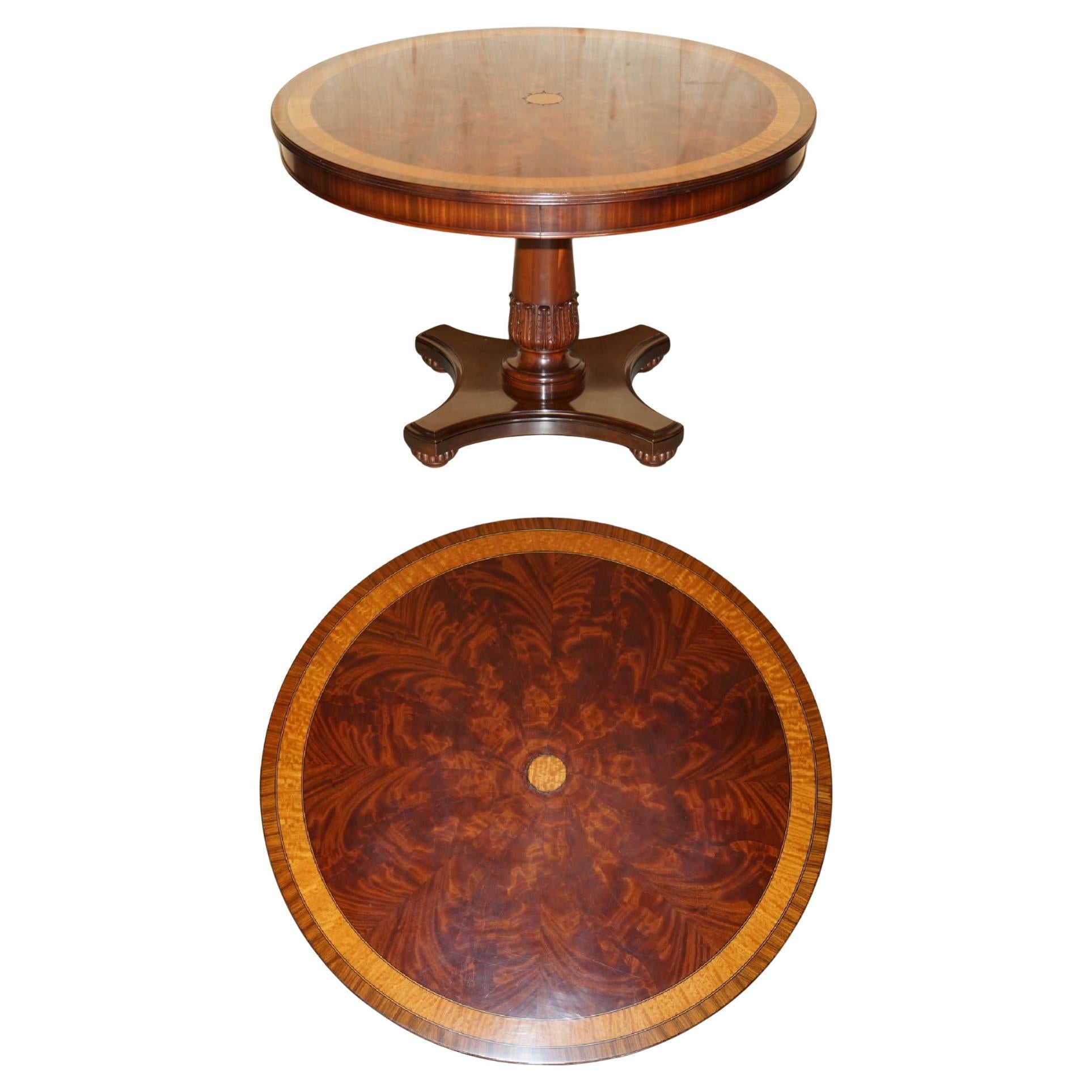 Table de salle à manger Stunning FLAmed HARDWOOD SATINWOOD ROUND HENKEL HARRIS WINCHESTER