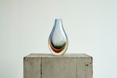 Atemberaubende Flavio Poli 'Sommerso' Murano Kunstglas Vase für Seguso Italien 1960s