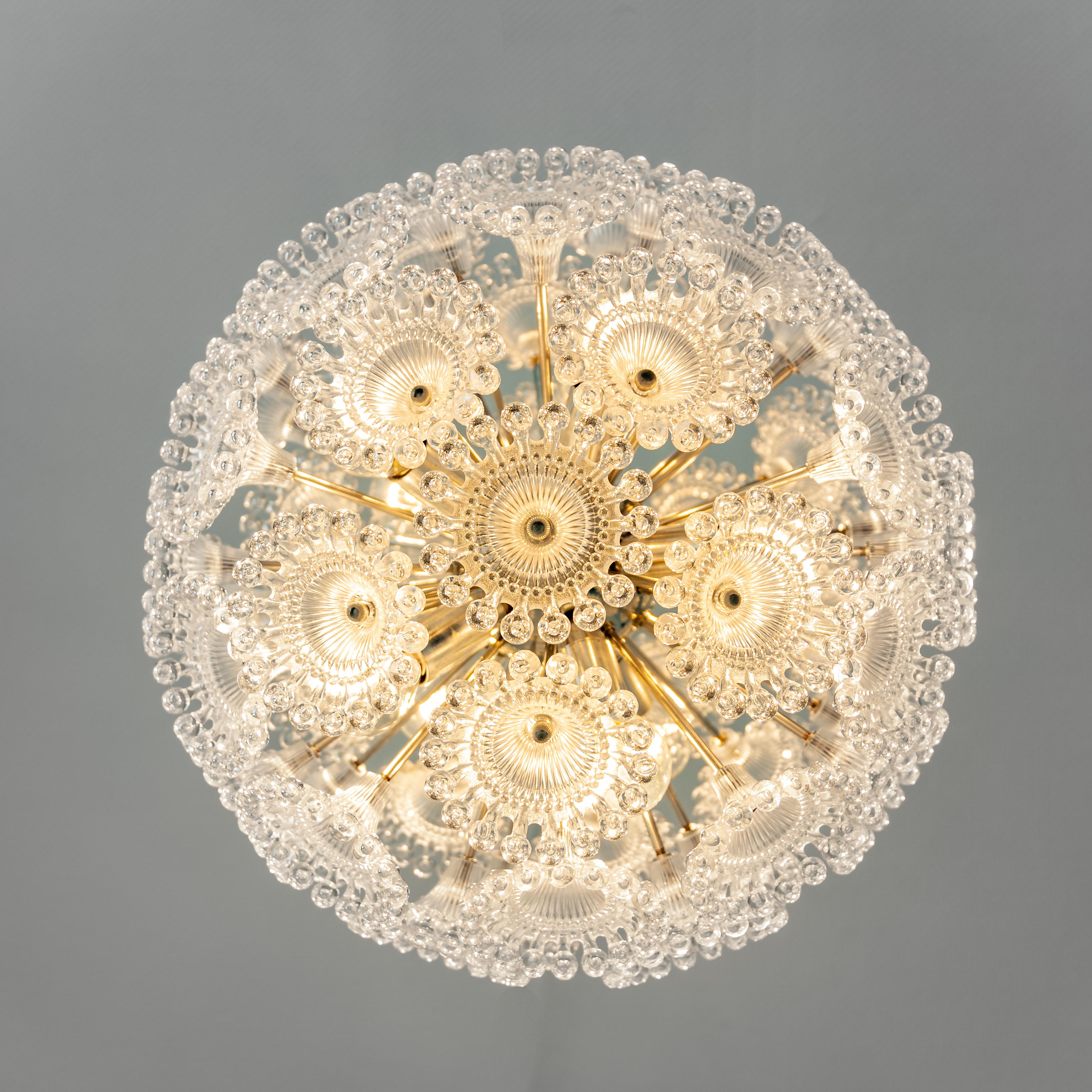 Stunning Floral Chrome Sputnik Chandelier, Germany, 1960s 5