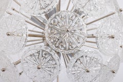Stunning Floral Chrome Sputnik Chandelier, Germany, 1960s