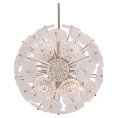Stunning Floral Chrome Sputnik Chandelier, Germany, 1960s