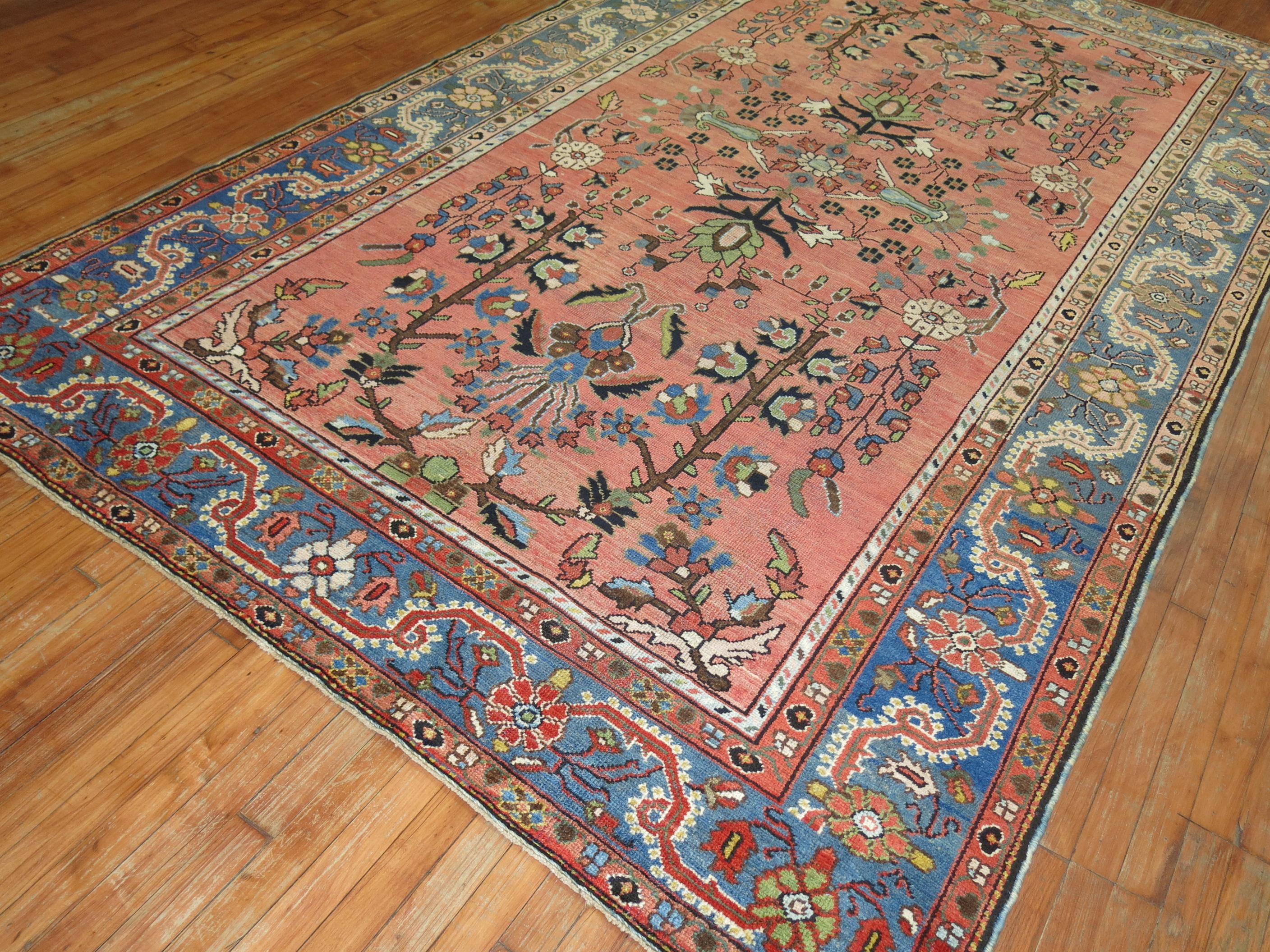 Bakshaish Stunning Floral Motif Persian Malayer Carpet, 20th Century For Sale