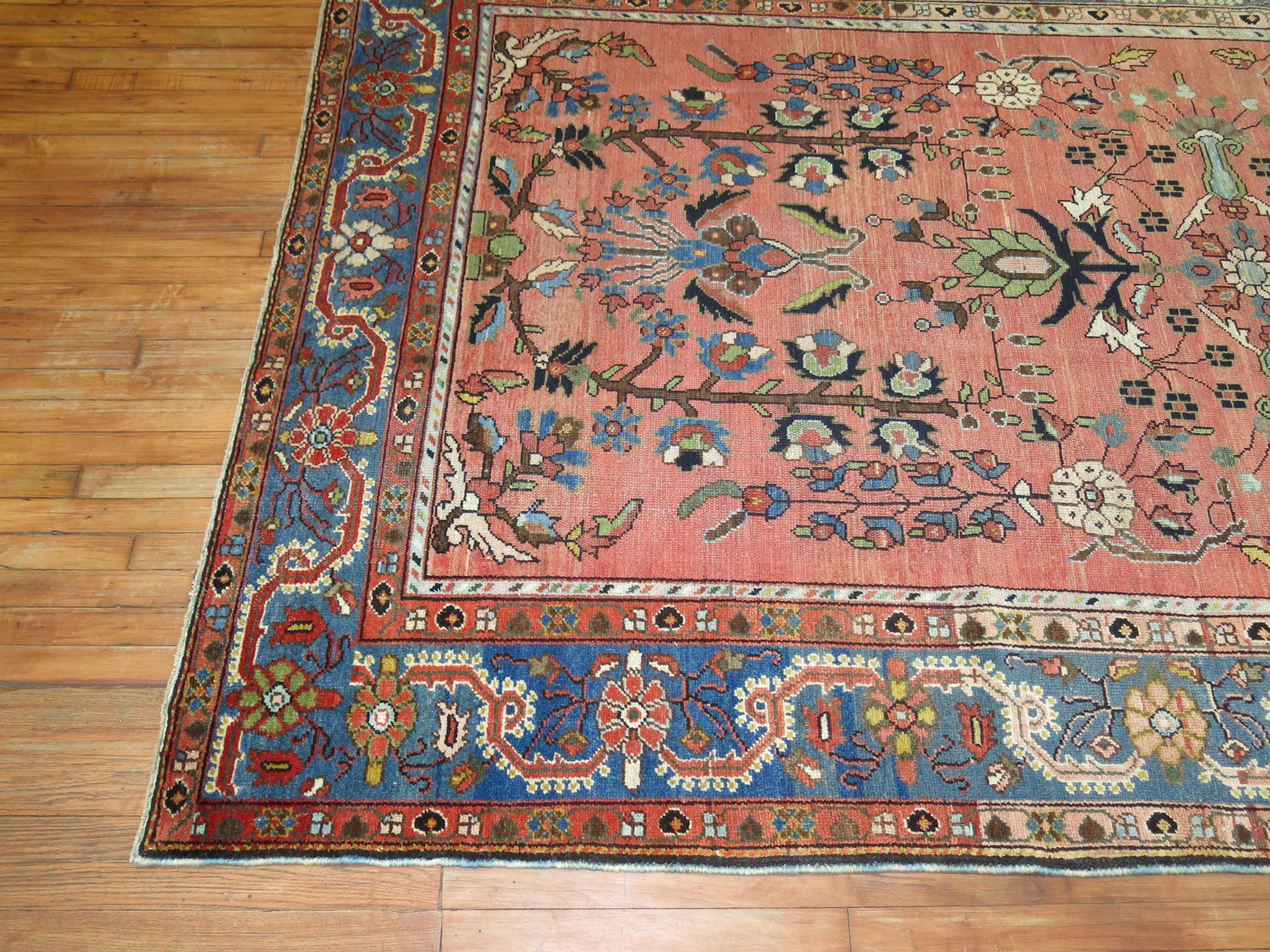 Hand-Woven Stunning Floral Motif Persian Malayer Carpet, 20th Century For Sale