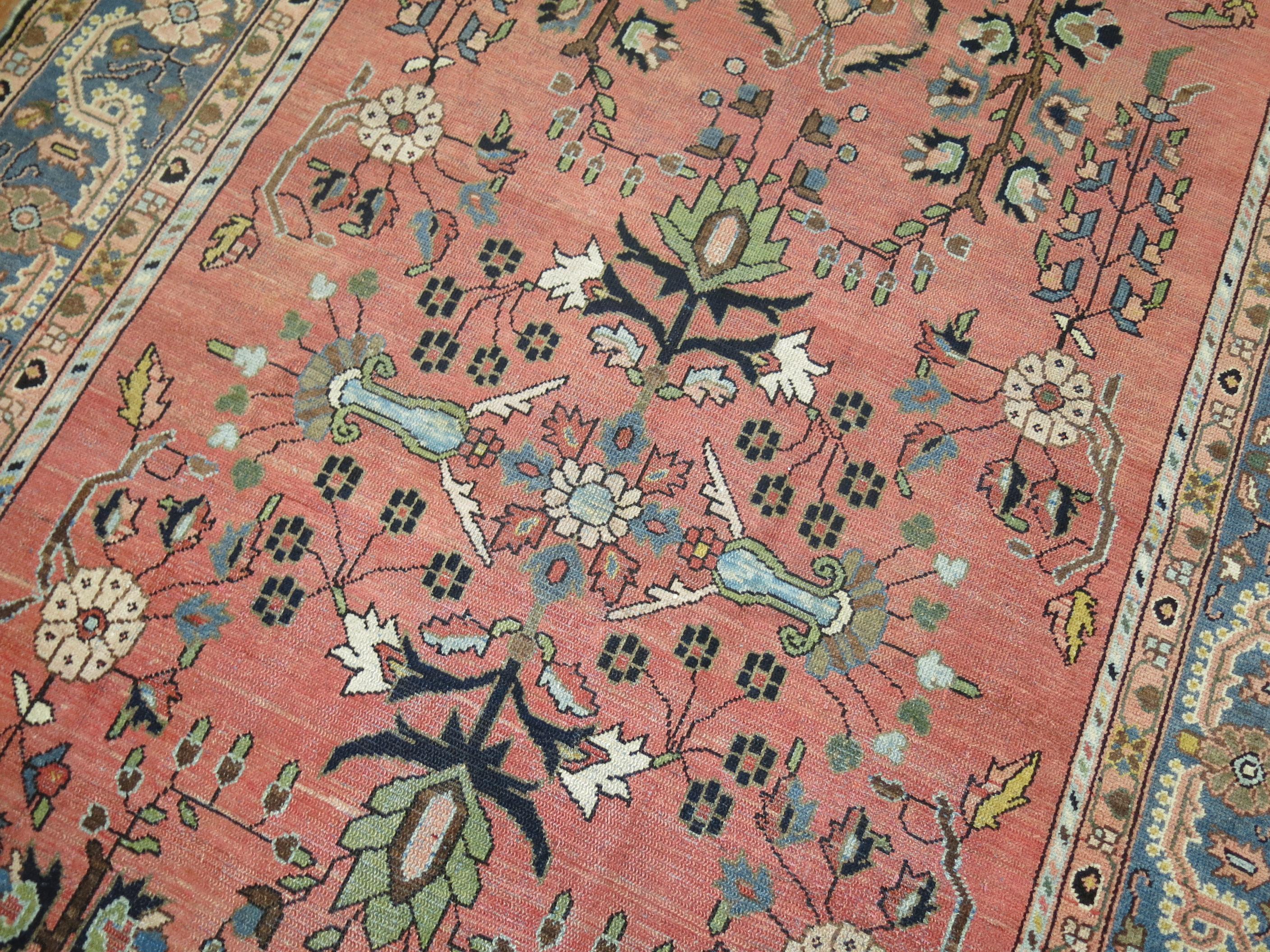 Early 20th Century Stunning Floral Motif Persian Malayer Carpet, 20th Century For Sale