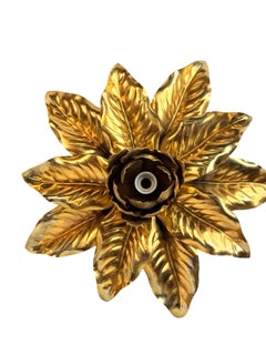 Stunning Florence Style Flush Mount gilt Metal, Germany 1960s