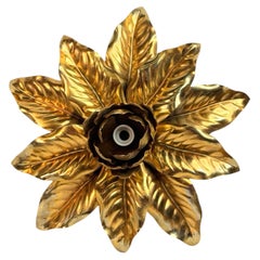 Stunning Florence Style Flush Mount gilt Metal, Germany 1960s