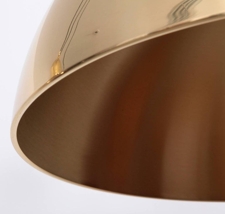 Lacquered Stunning Florian Schulz Double DUOS Brass Pendant Lamp with Side Counter Weights For Sale