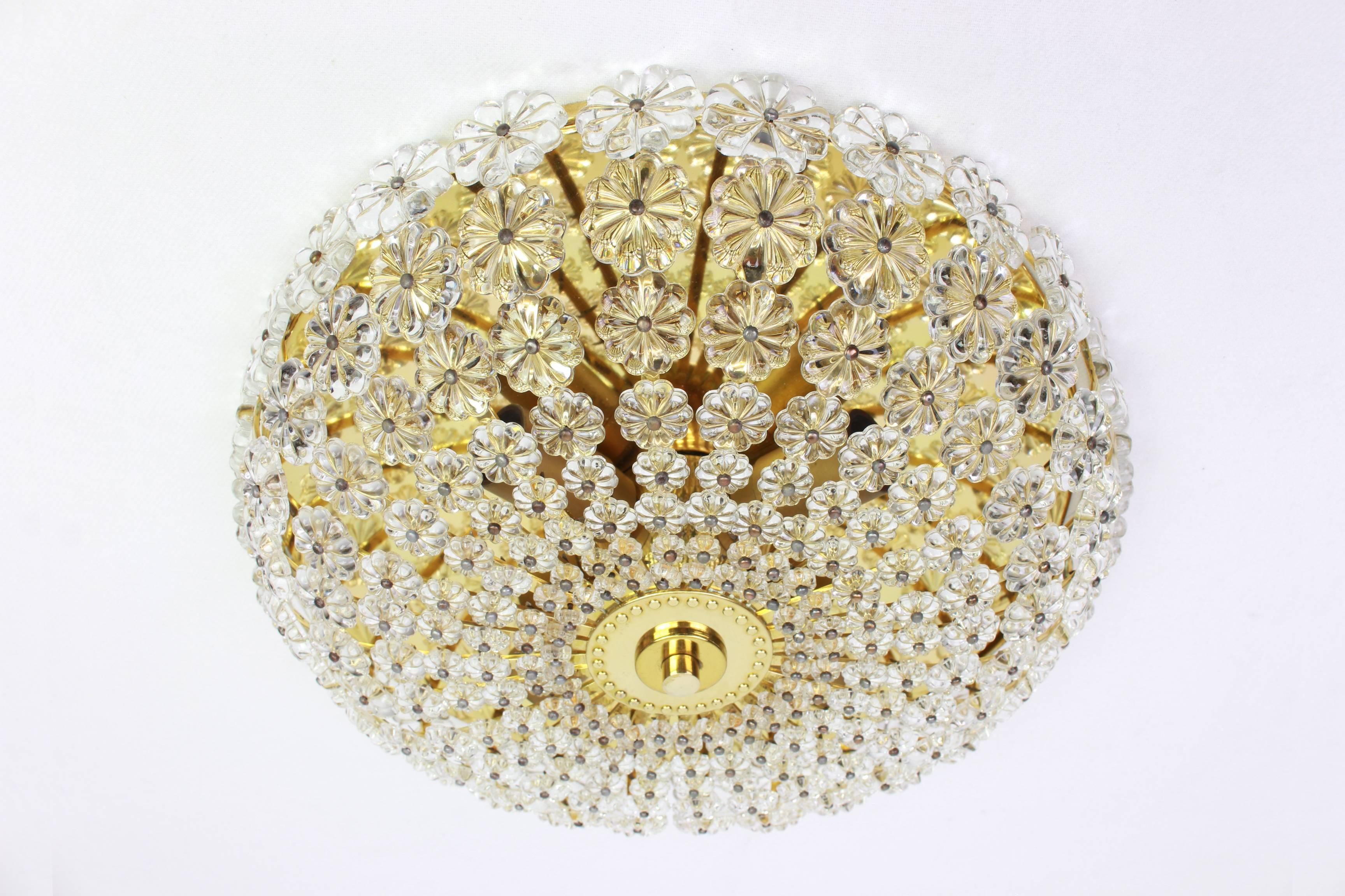 Mid-20th Century Stunning Flower Wall Sconce by Emil Stejnar, Austria, 1960s For Sale