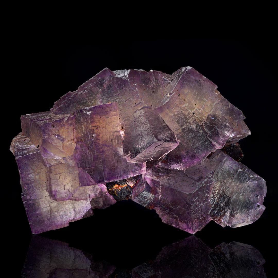 Questo affascinante esemplare di fluorite proveniente da Elvoid, Tennessee, mostra una delicata tonalità viola traslucida con cristalli cubici formati naturalmente che gli appassionati di fluorite ammirano. La luce danza su ogni superficie,
