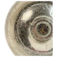 Stunning Flush Mount Grey Smoked Air Bubble Glass by Limburg, 1970s