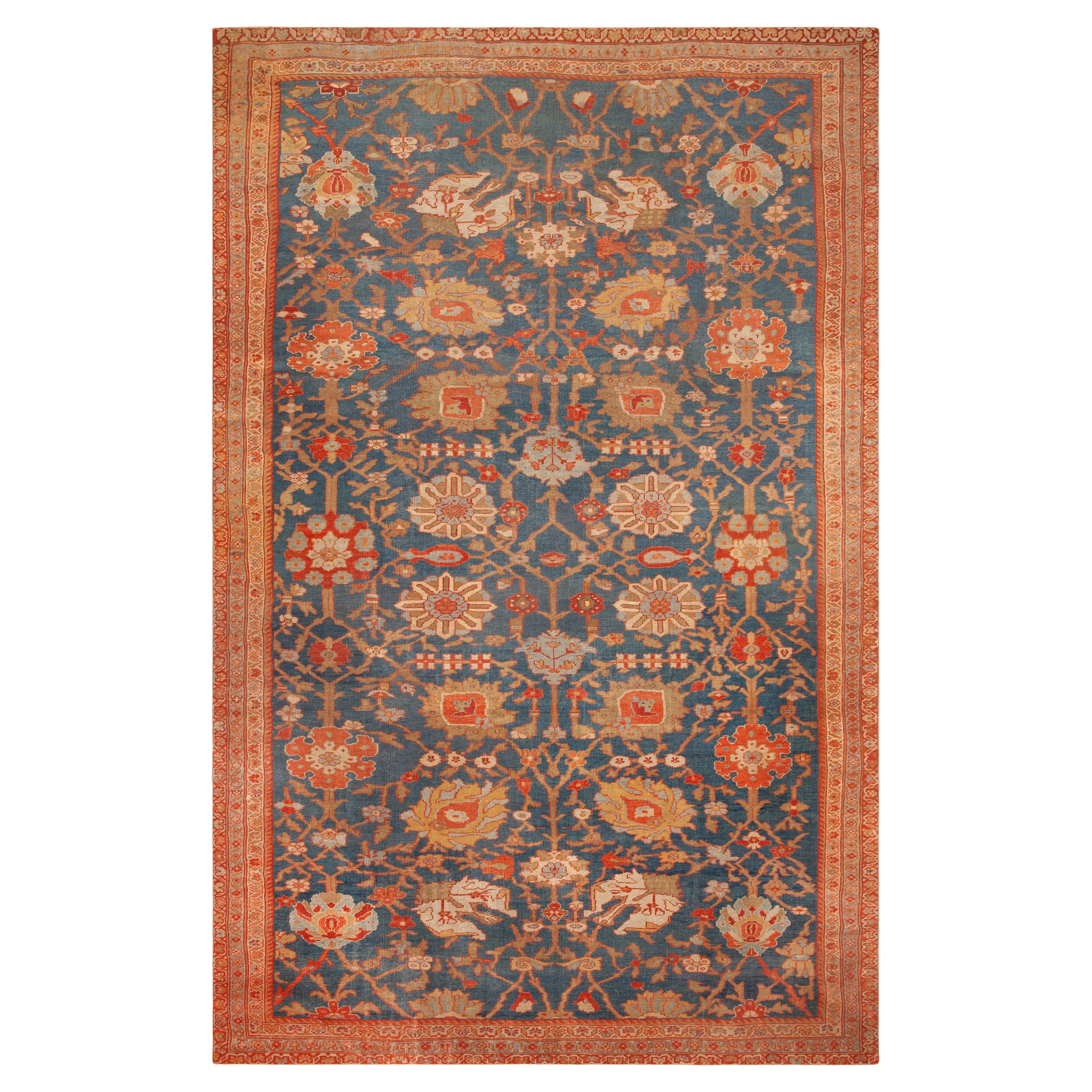 Nazmiyal Collection Stunning Focal Piece Antique Persian Sultanabad Rug 9' x 14'